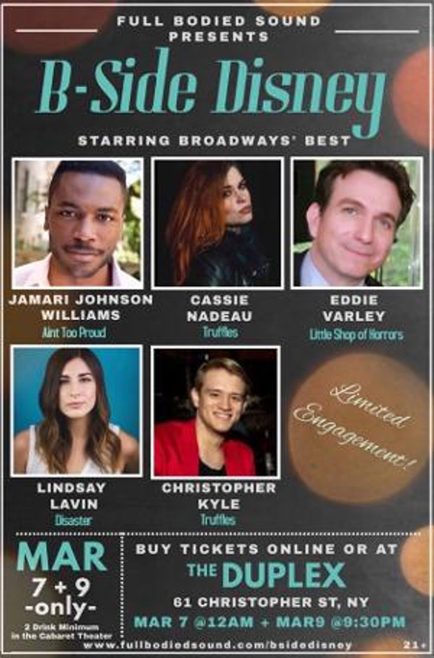 Full Bodied Sound Presents B SIDE DISNEY Cabaret  Image