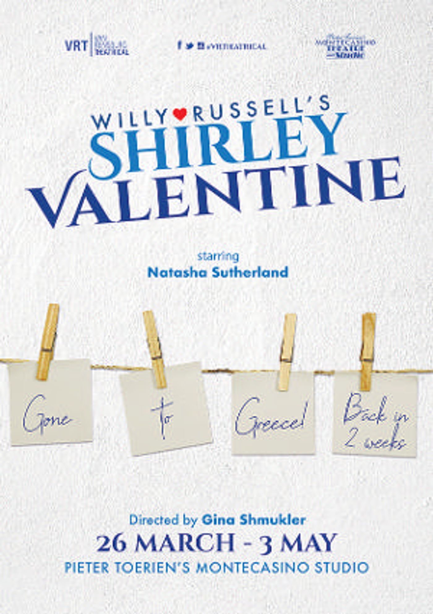 VR Theatrical Presents Willy Russell's SHIRLEY VALENTINE at the Studio Theatre, Montecasino  Image