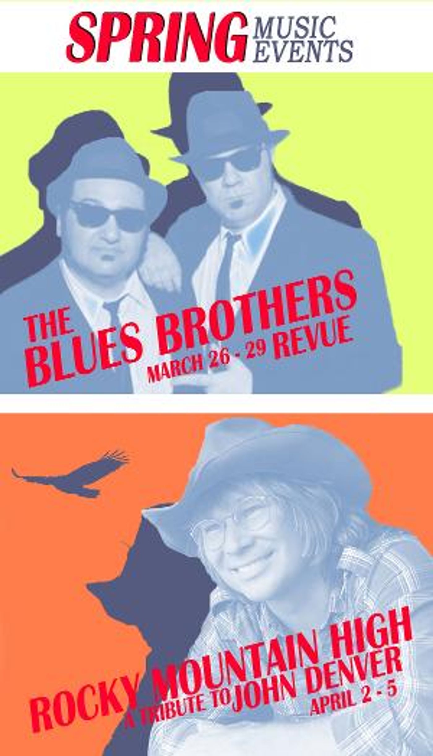 Laguna Playhouse Presents THE OFFICIAL BLUES BROTHERS REVUE and ROCKY MOUNTAIN HIGH Tribute To John Denver  Image
