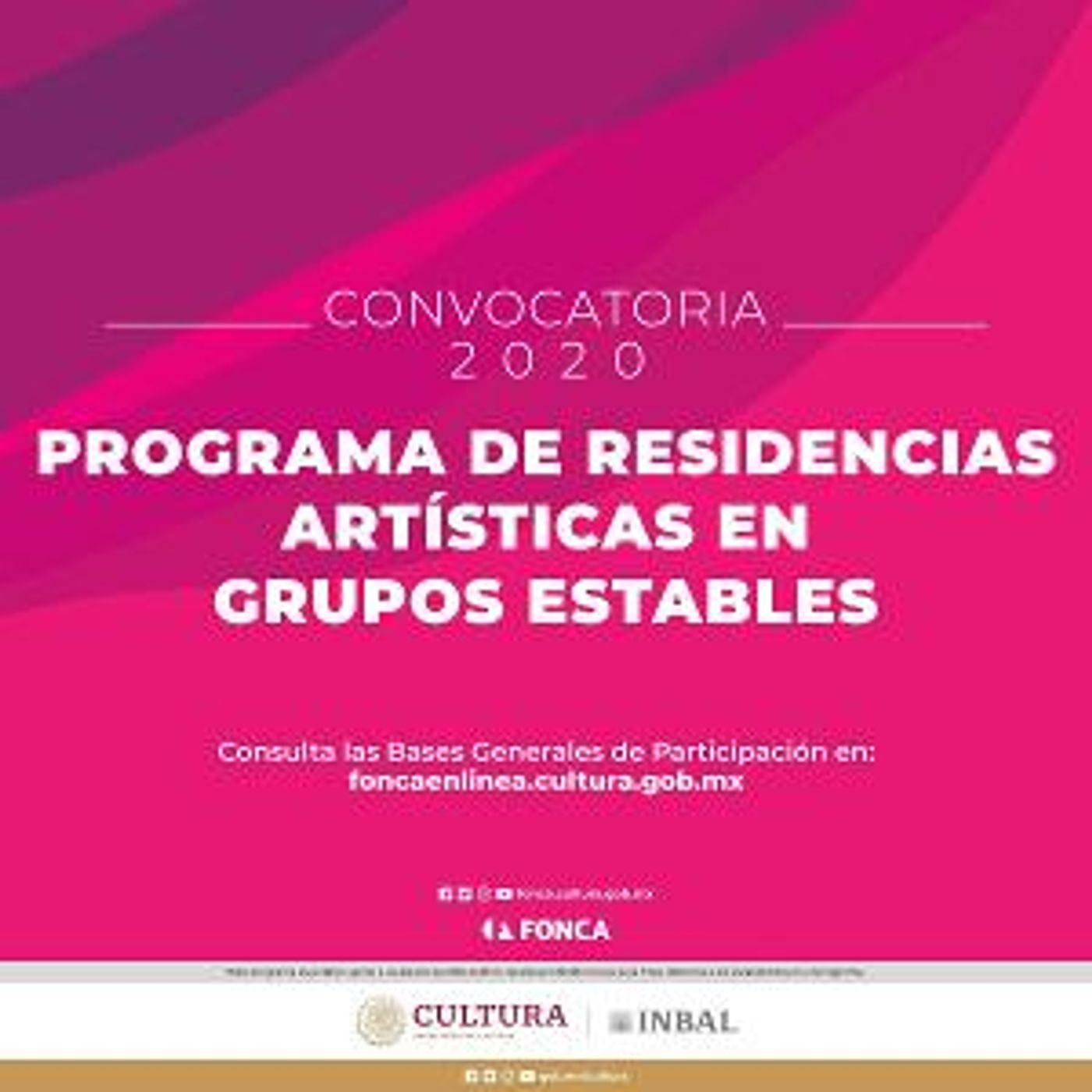 Publica El Fonca La Convocatoria Para El Programa De Residencias Artísticas En Grupos Estables 2020 De La Compañía Nacional De Teatro Y Del Cepromusic  Image
