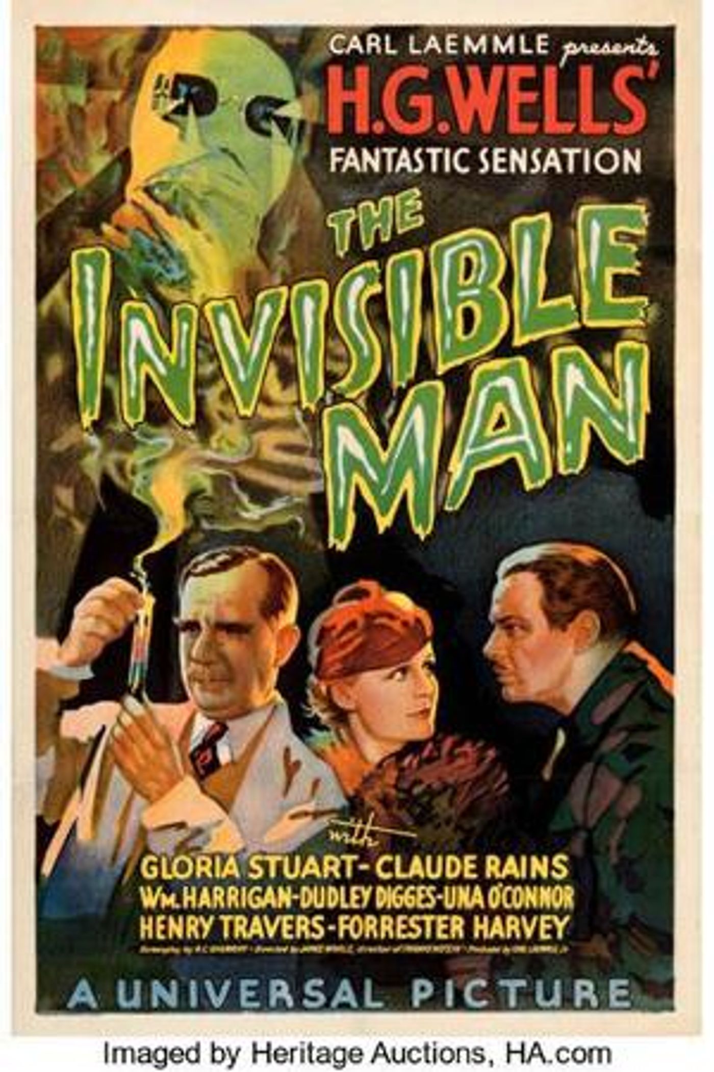 1933 Poster For THE INVISIBLE MAN Brings $182,400 As Remake Hits VOD  Image