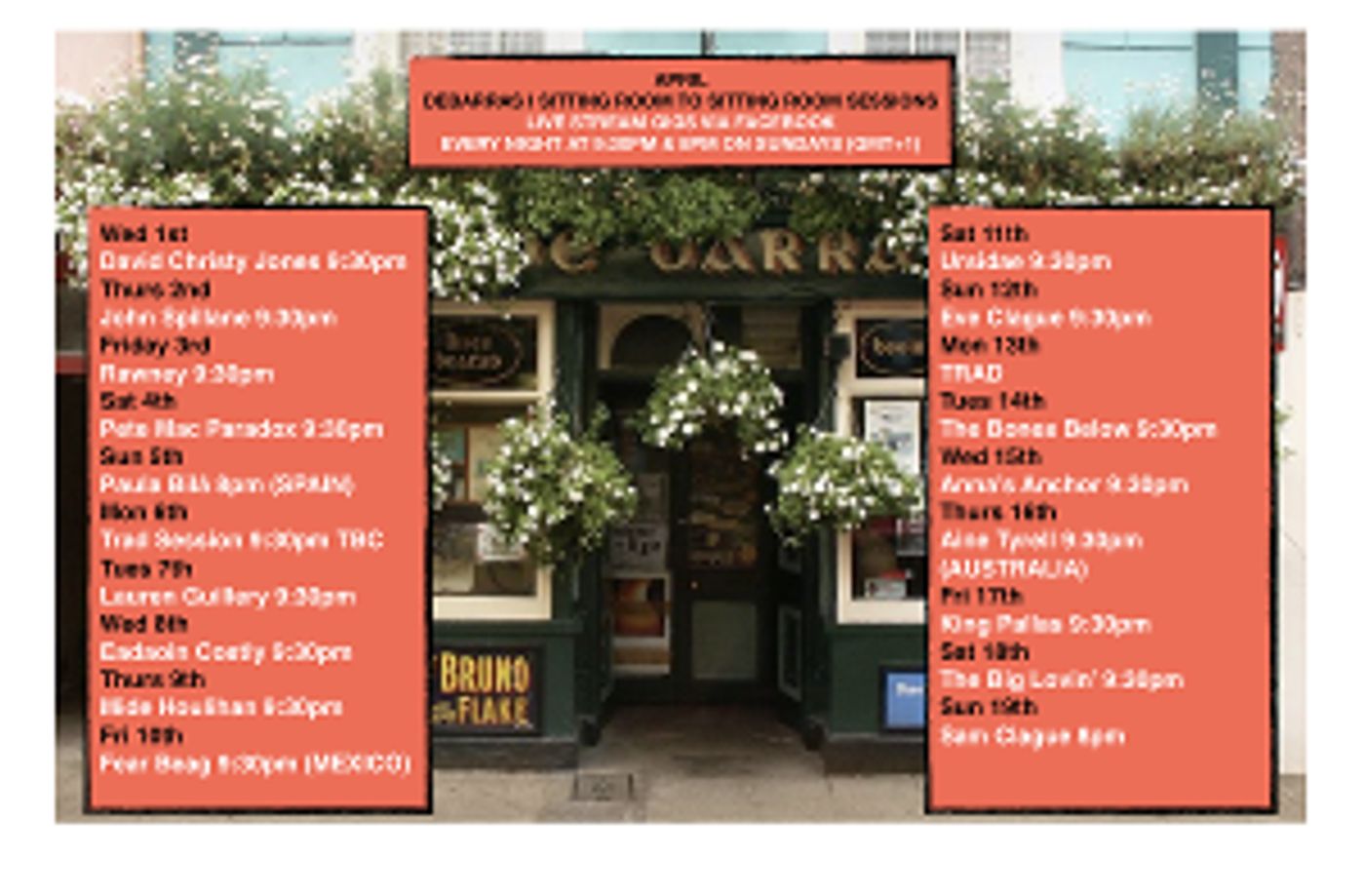 DeBarras Announces 'Sitting Living Room To Living Room Sessions' With John Spillane, Trad Sessions, and More!  Image