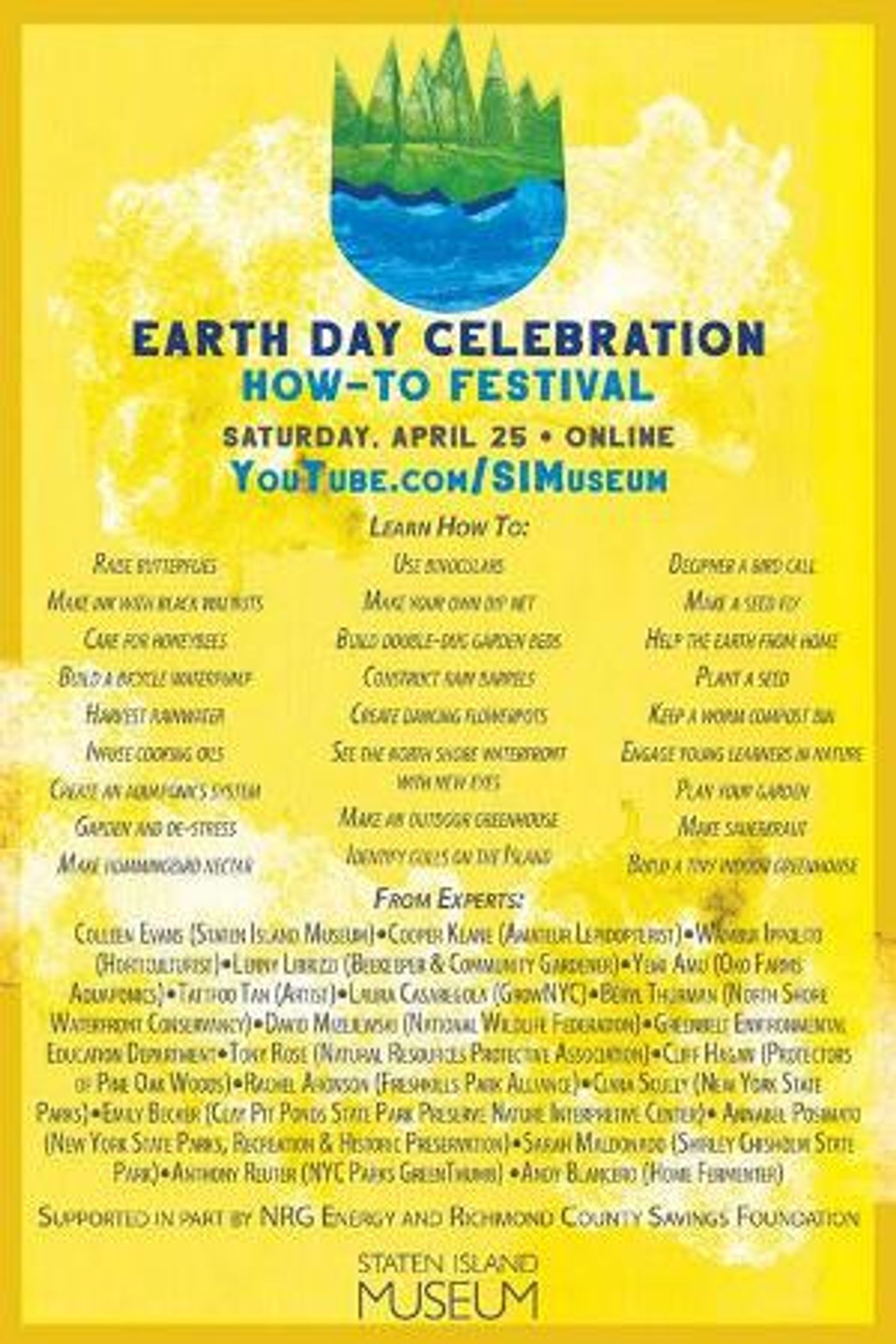 SI Museum Celebrates Earth Day With Online How-To Festival  Image
