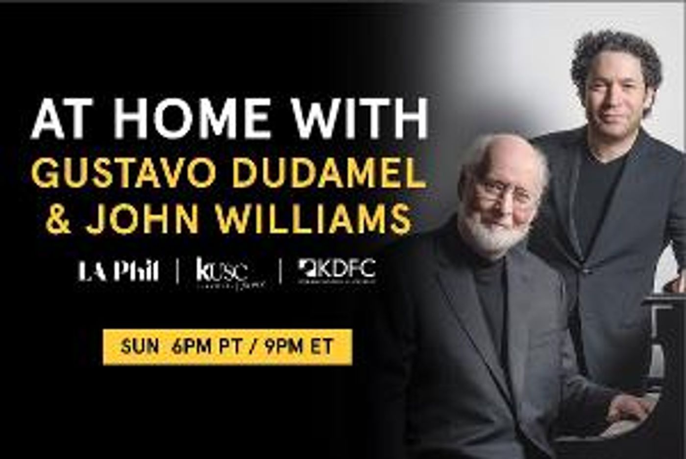 Gustavo Dudamel And Special Guest John Williams Featured In The Final Installment Of AT HOME WITH… Series  Image