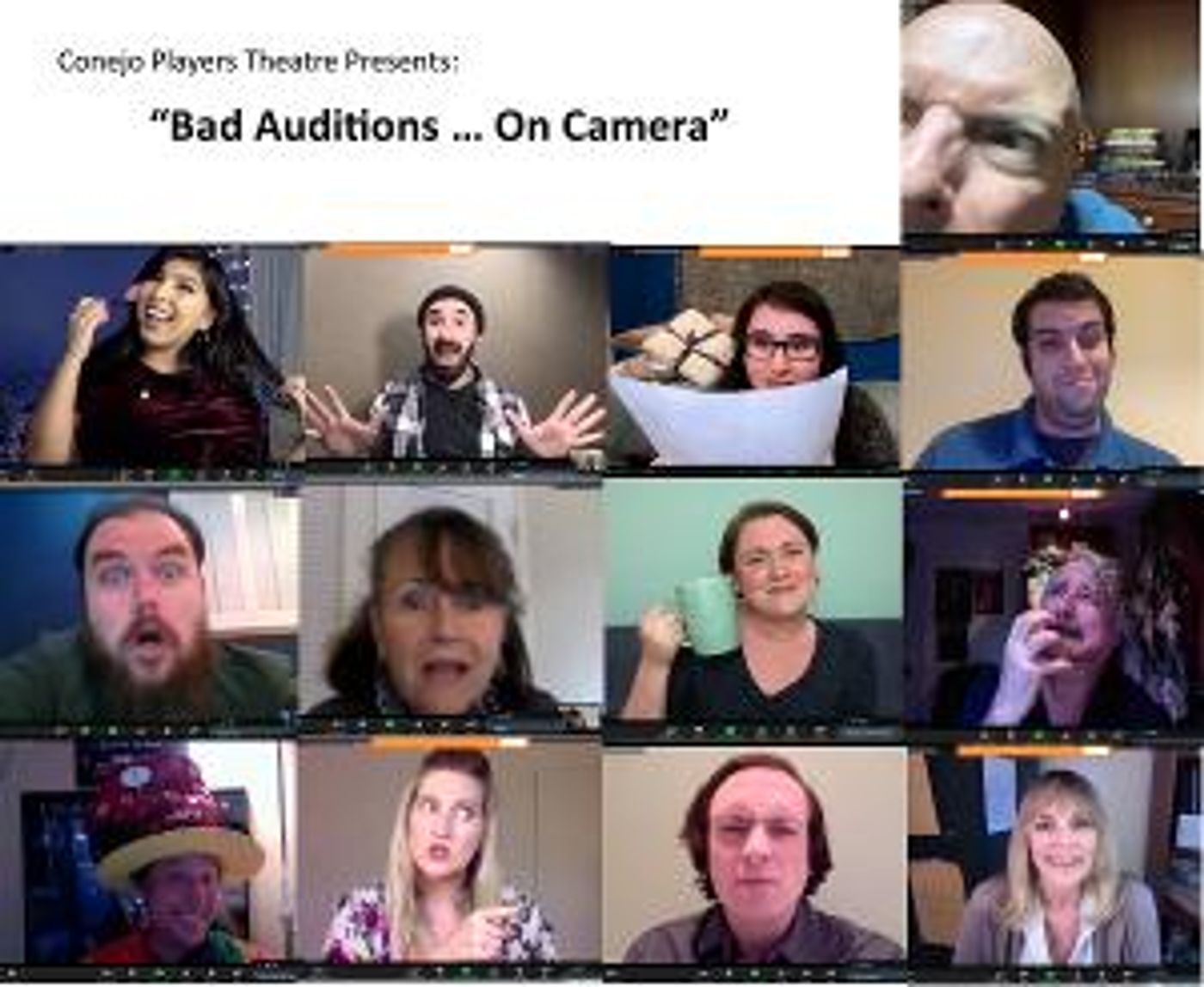 ConejoPlayers Theatre Presents BAD AUDITIONS...ON CAMERA  Image
