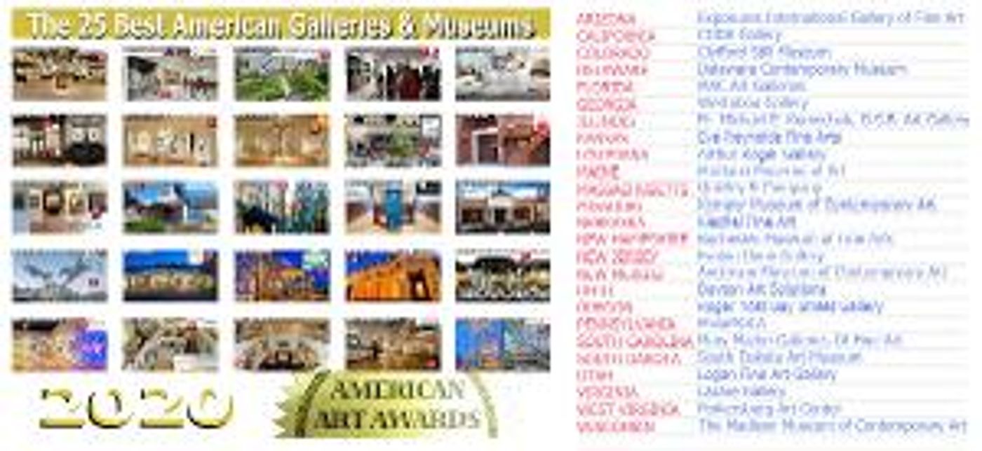 American Art Awards Announces The 25 Best Galleries & Museums For 2020  Image