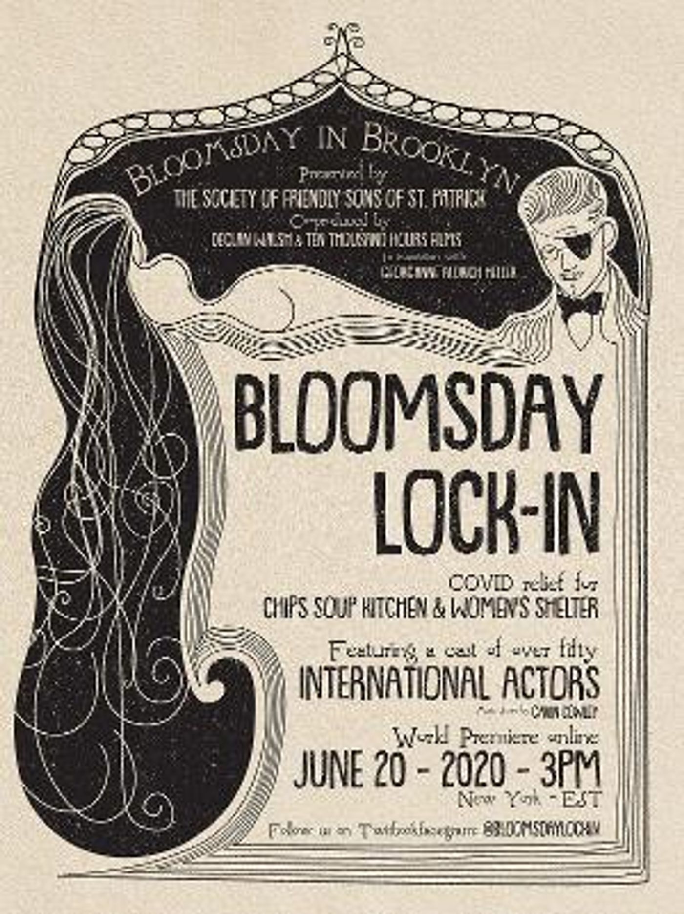 Stars From Stage and Screen Will Take Part in BLOOMSDAY LOCK-IN  Image
