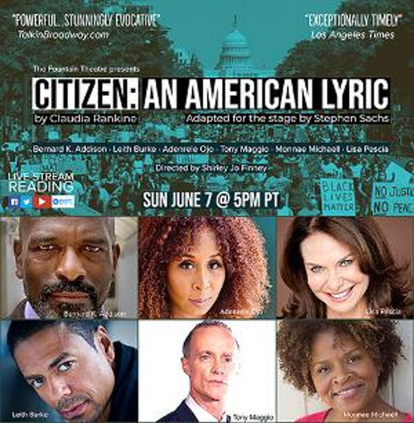 Fountain Theatre Speaks Out Against Racism With Live-Streamed Reading Of CITIZEN: AN AMERICAN LYRIC  Image