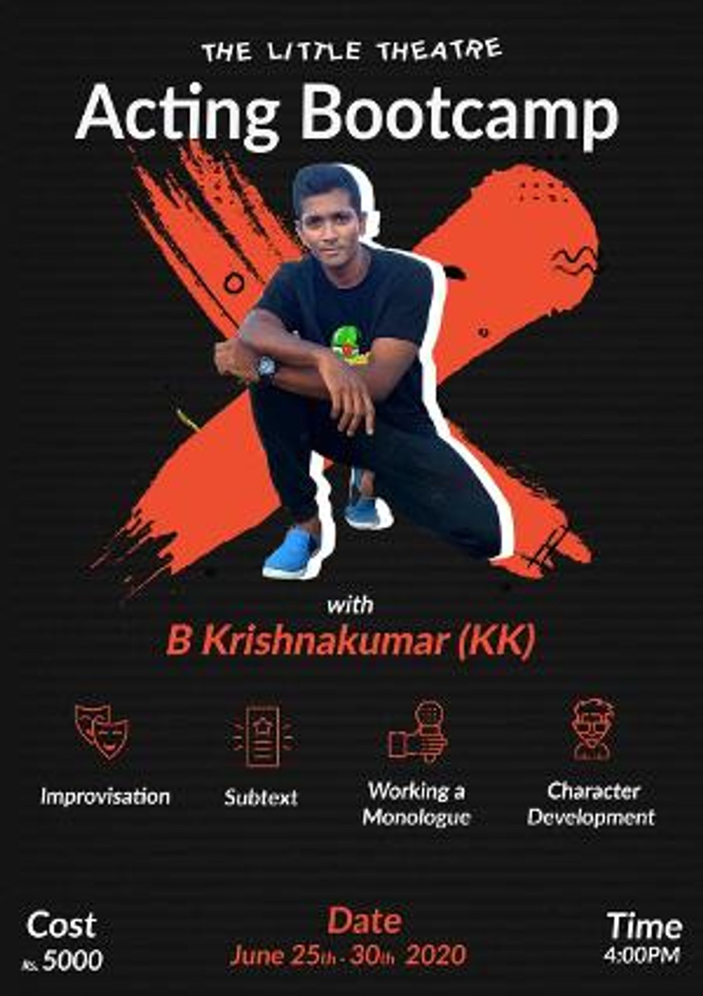 The Little Theatre Announces an 'Acting Bootcamp' by B.Krishnakumar  Image