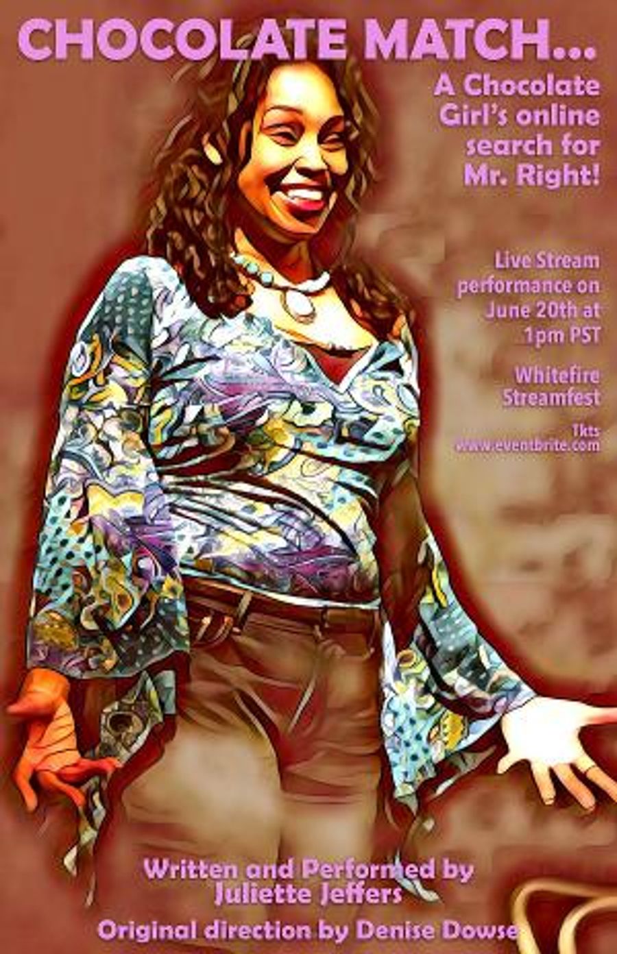 Whitefire Theatre Juliette Jeffrers' CHOCOLATE MATCH Live Streams 6/20 Image