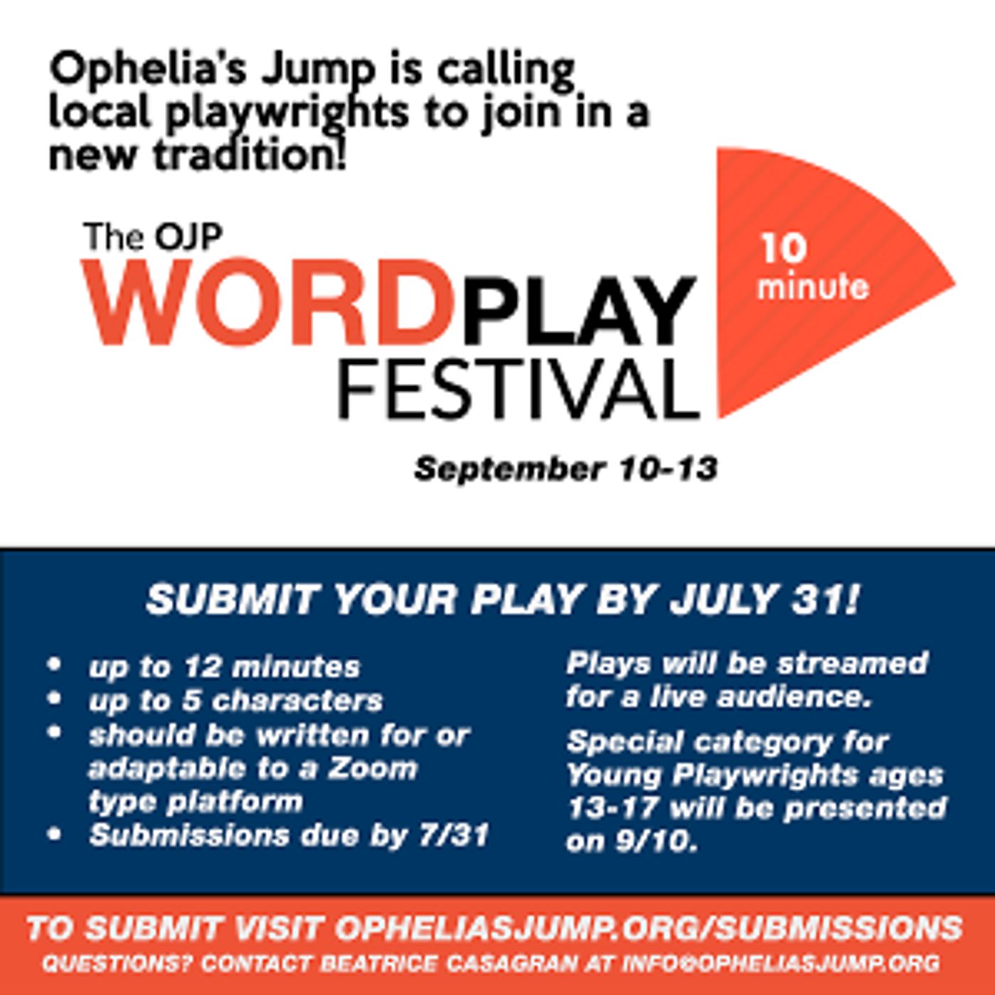 Ophelia's Jump Presents The WORD Play Festival  Image