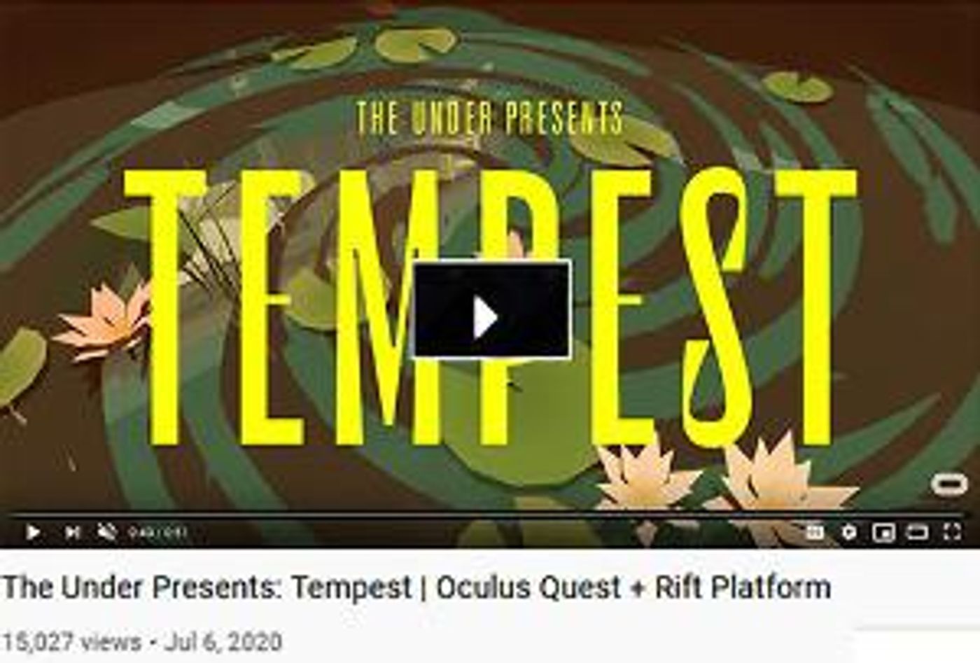 Deirdre Lyons Stars in Live, Immersive, Virtual Reality Theater Event THE UNDER PRESENTS: TEMPEST  Image