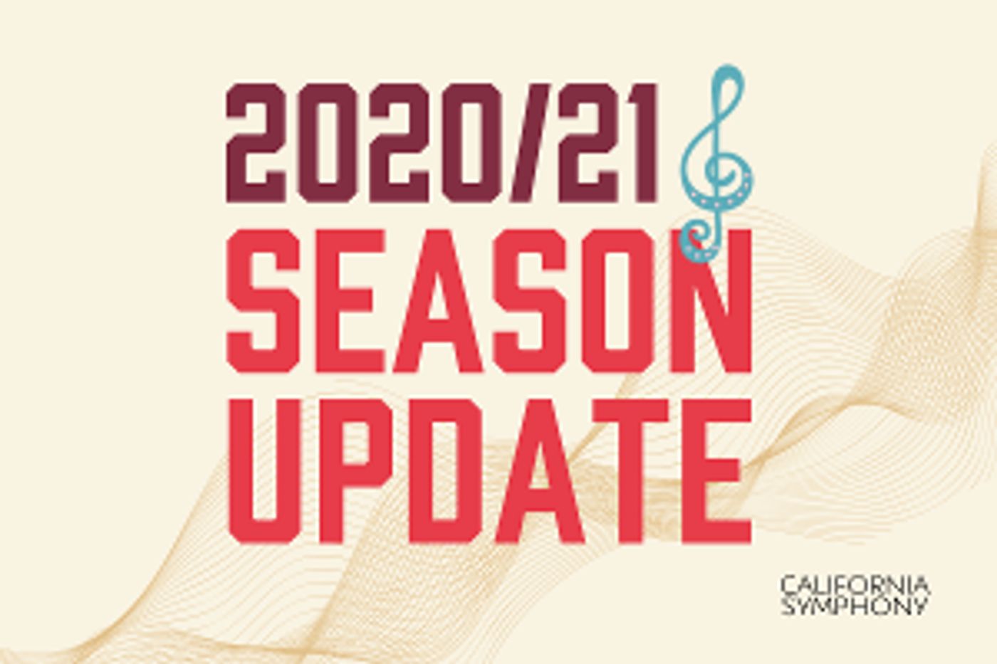 California Symphony Announces Updated Fall 2020 Programming  Image