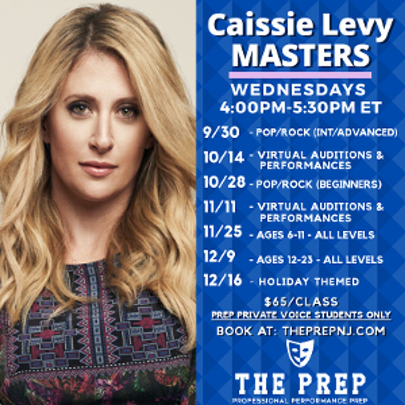 The Prep Welcomes Broadway's Caissie Levy To Teach Masterclasses This Fall  Image
