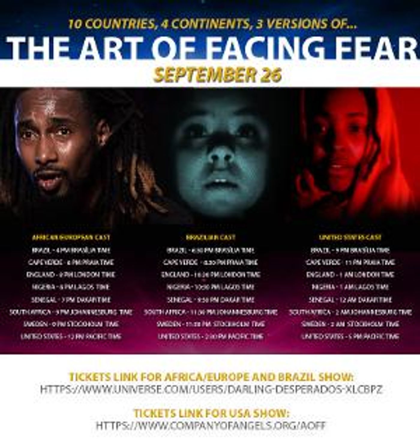 THE ART OF FACING FEAR to Span 10 Countries, 4 Continents, and 3 Versions  Image