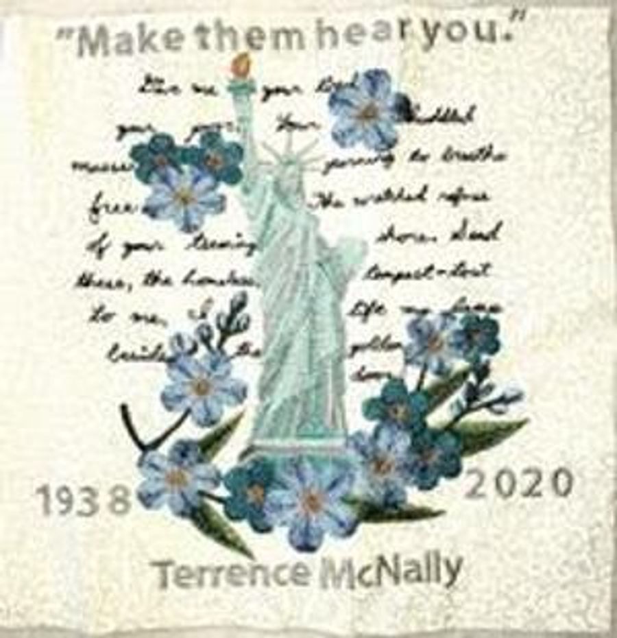 Terrence McNally Memorialized In California 8th Grade Student's 'Covid Memorial Quilt' Image