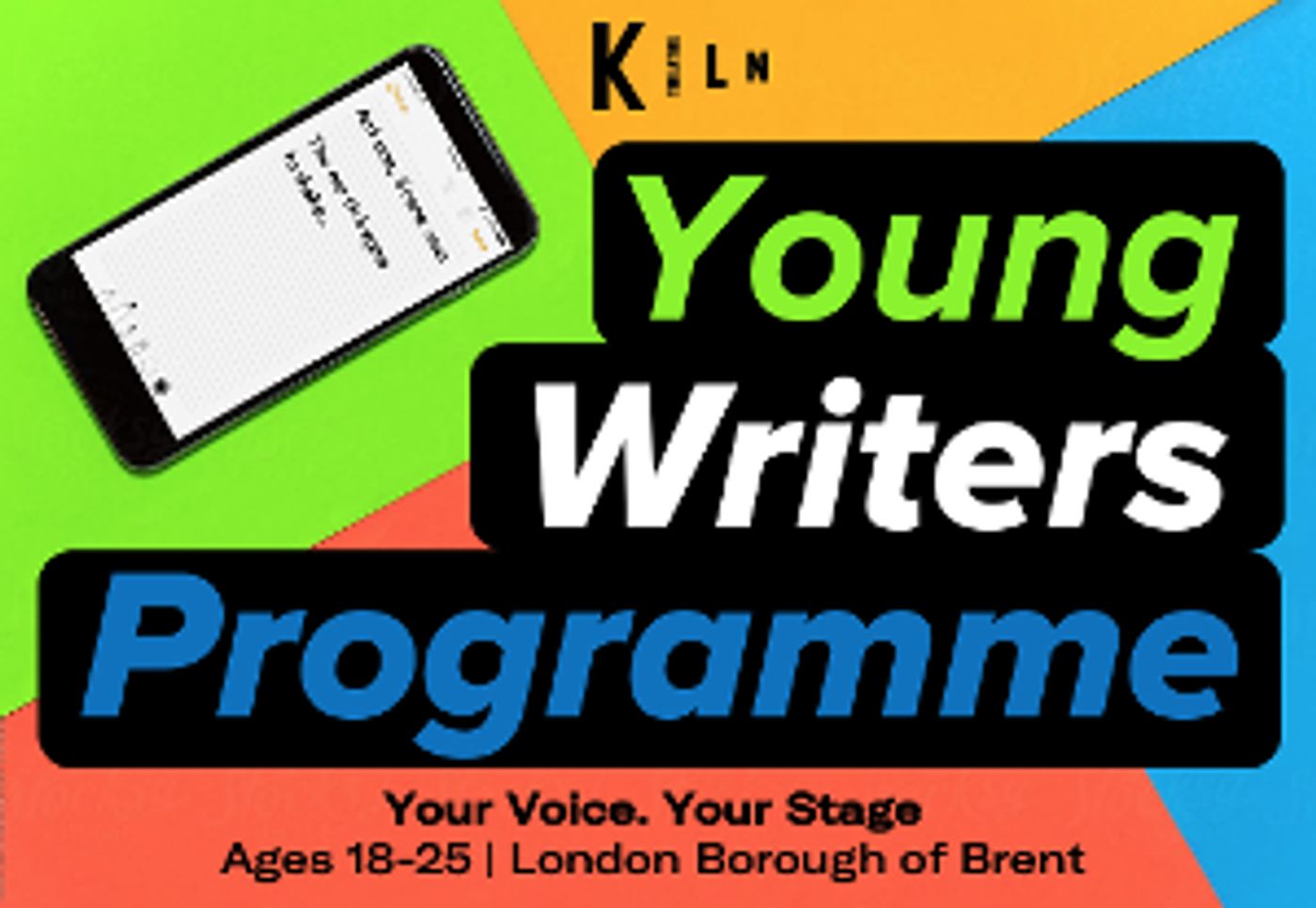 Kiln Theatre Launch Young Writers Programme For Young People In Brent  Image