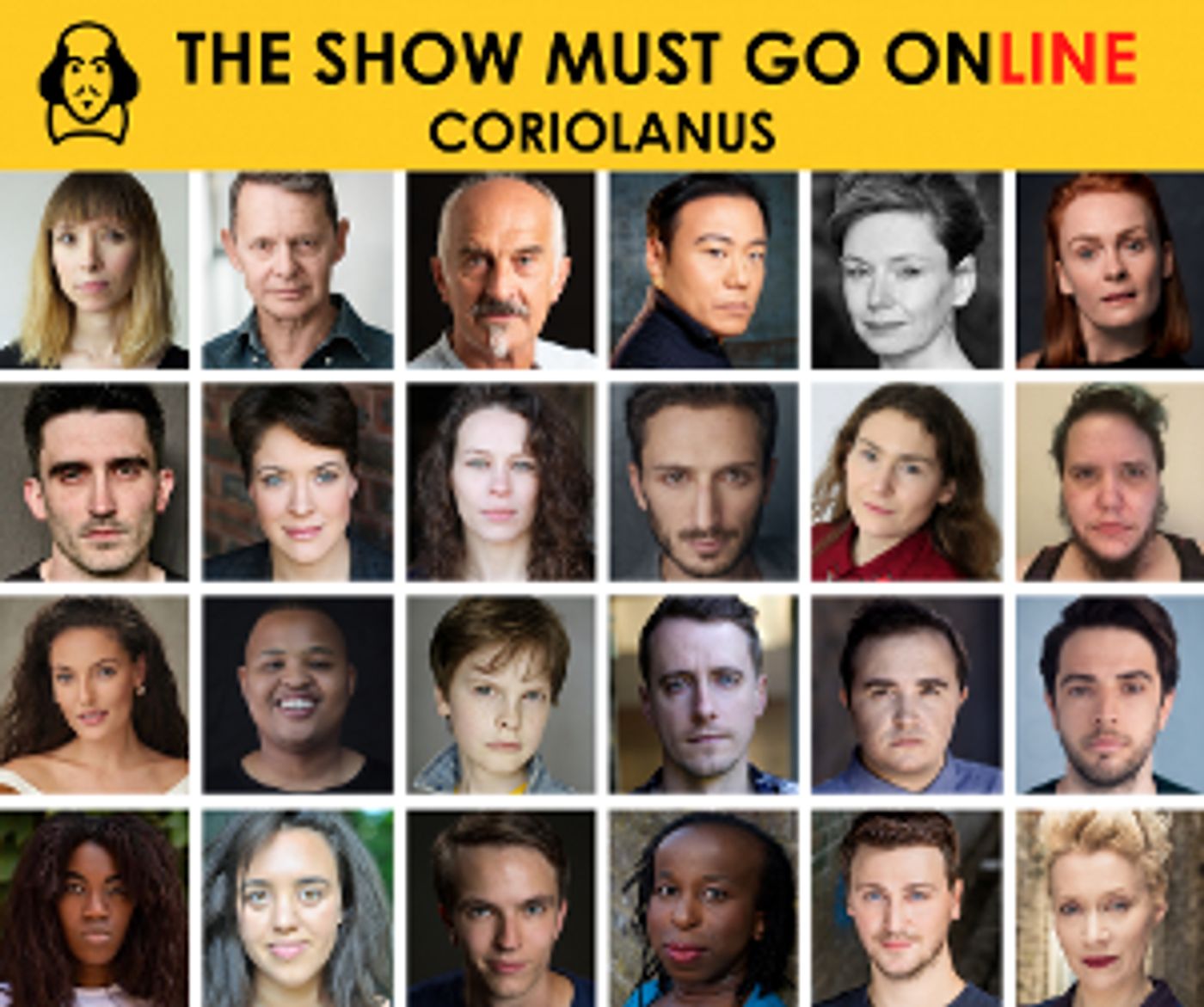 The Show Must Go Online Announce Full Cast for Livestreamed Reading of CORIOLANUS  Image
