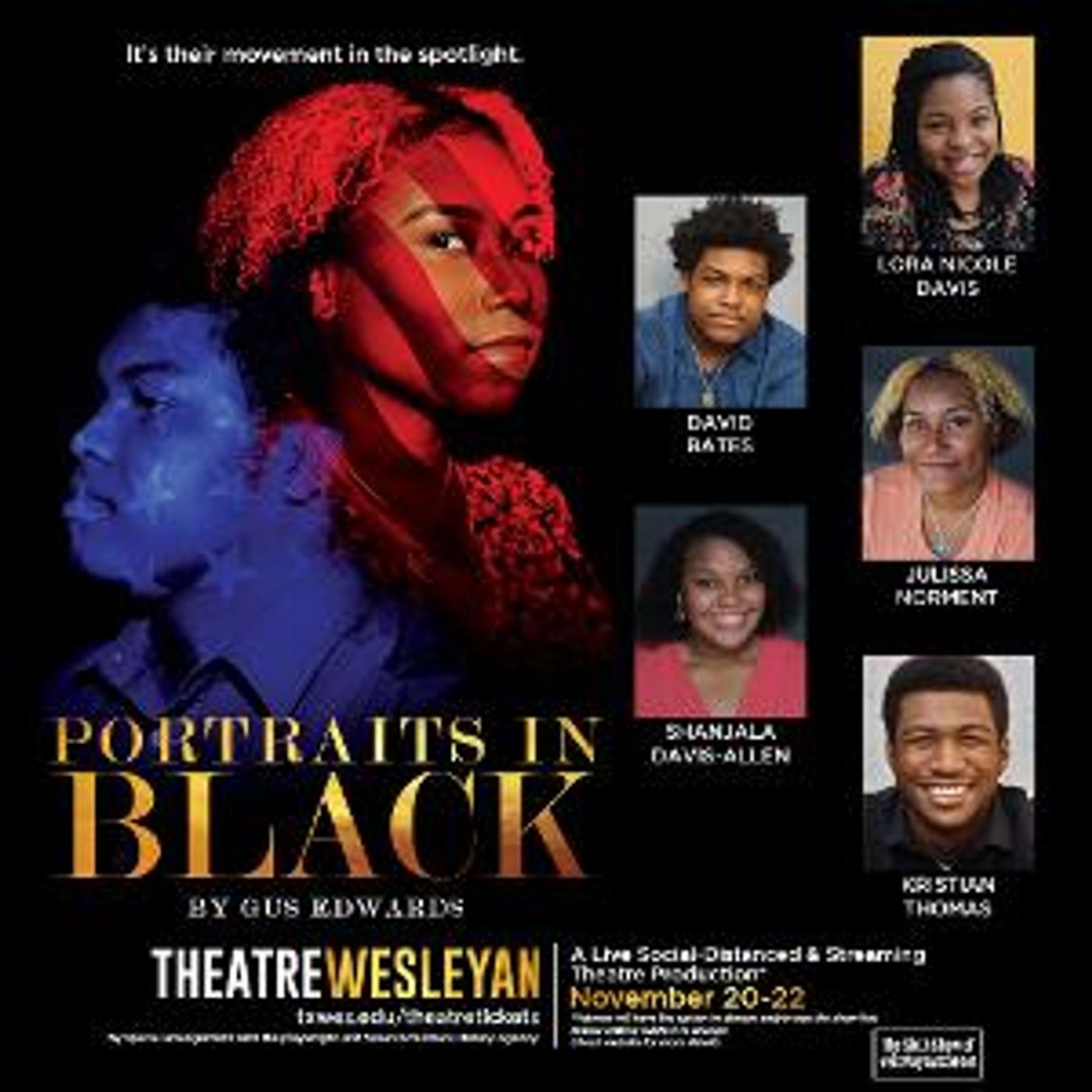 PORTRAITS IN BLACK Will Be Presented By Theatre Wesleyan This November  Image