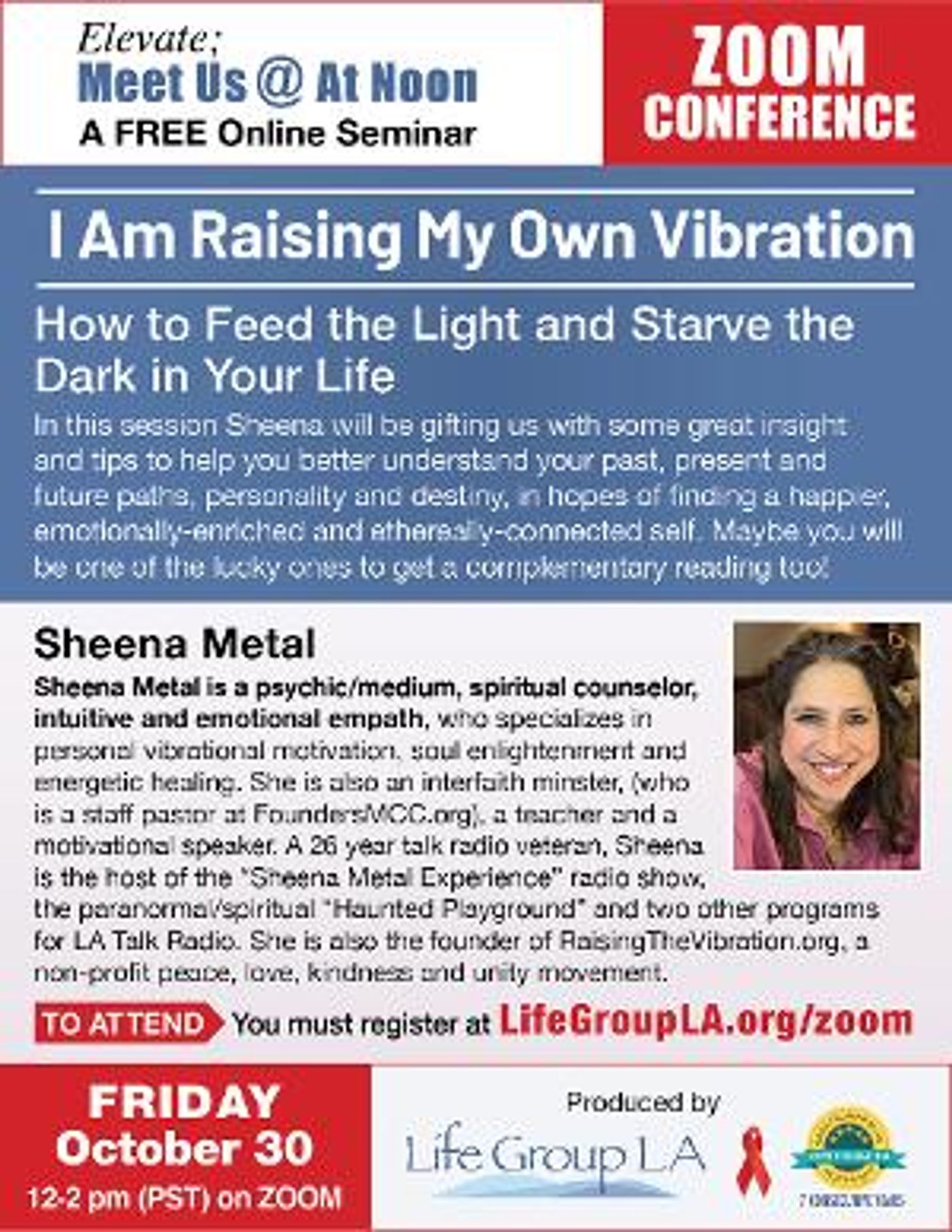 Free Zoom Seminar 'Covid-19 & HIV: How To Feed The Light And Starve The Dark In Your Life' This Friday  Image