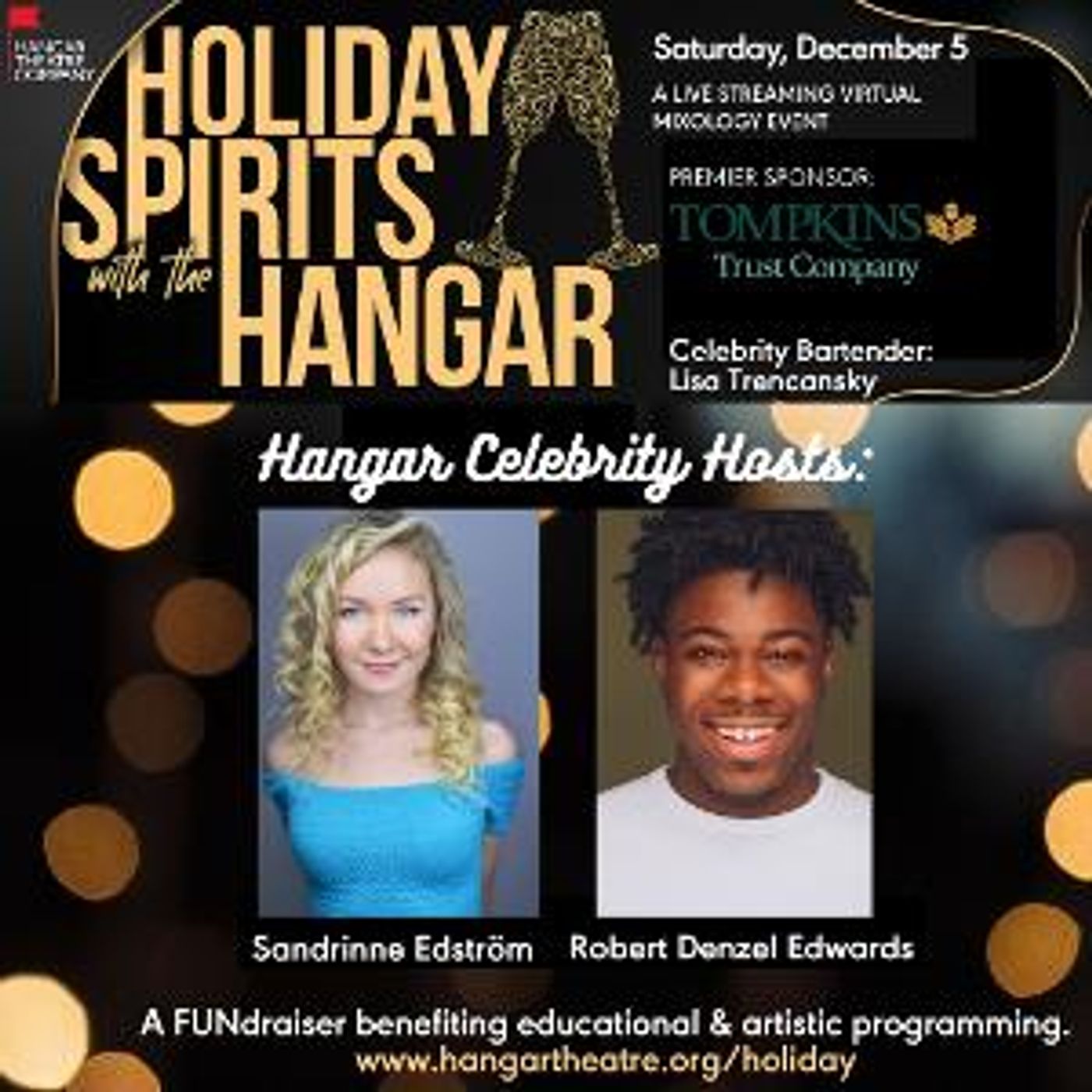 The Hangar Theatre Company Presents Virtual Fundraiser HOLIDAY SPIRITS WITH THE HANGAR  Image