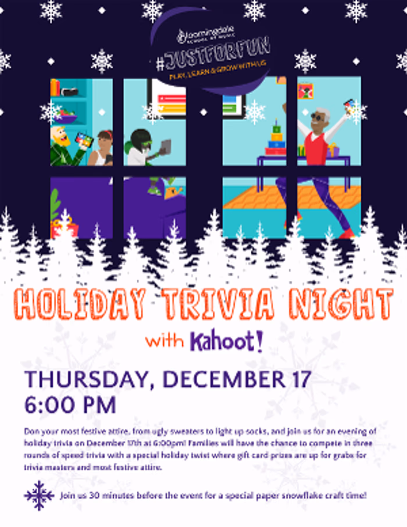 Bloomingdale School Of Music to Host Virtual Holiday Trivia Night  Image