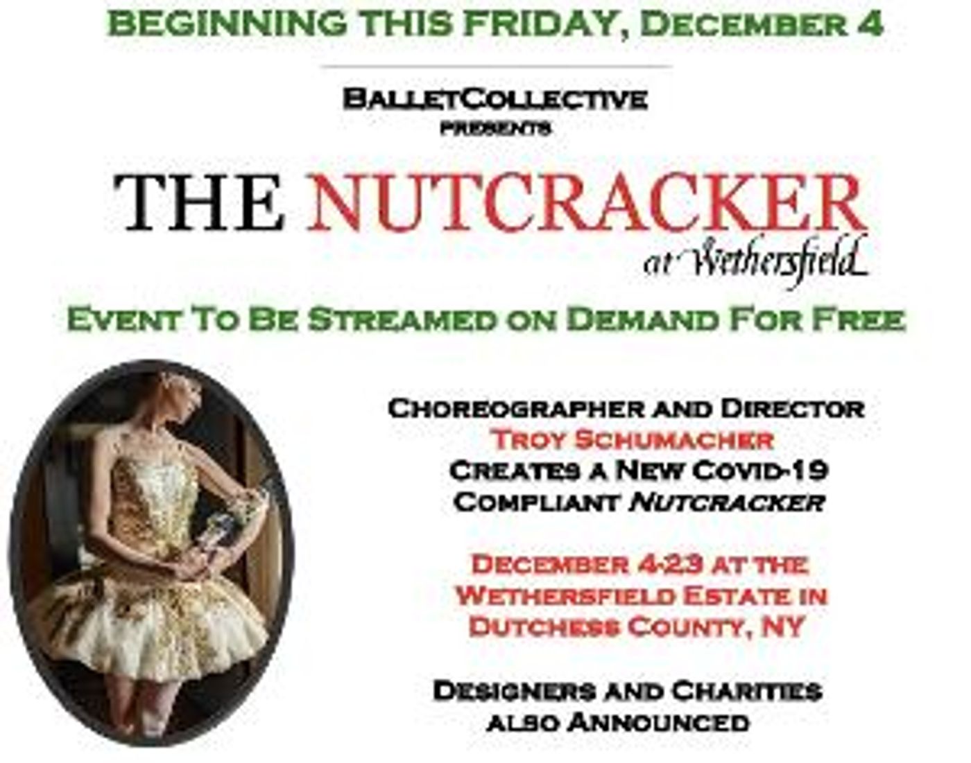 THE NUTCRACKER AT WETHERSFIELD To Be Streamed On Demand For Free  Image