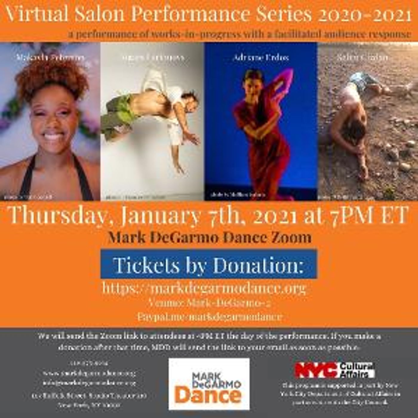 Mark DeGarmo Dance Broadcasts its Virtual Salon Performance Series  Image