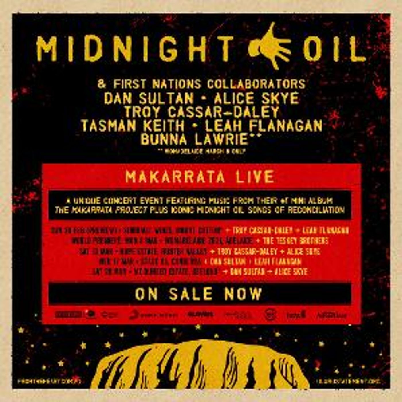 Midnight Oil Announce MAKARRATA LIVE Collaborators  Image