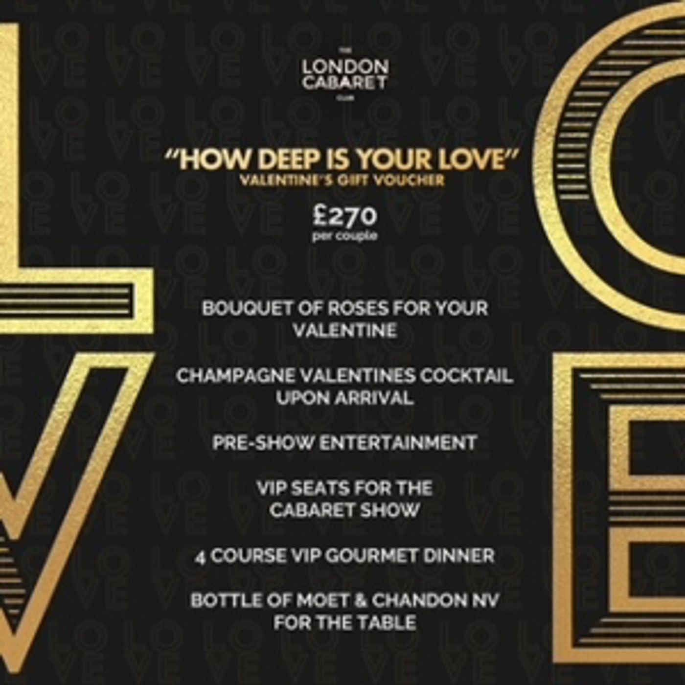 The London Cabaret Club Offers Valentine's Gift Vouchers  Image