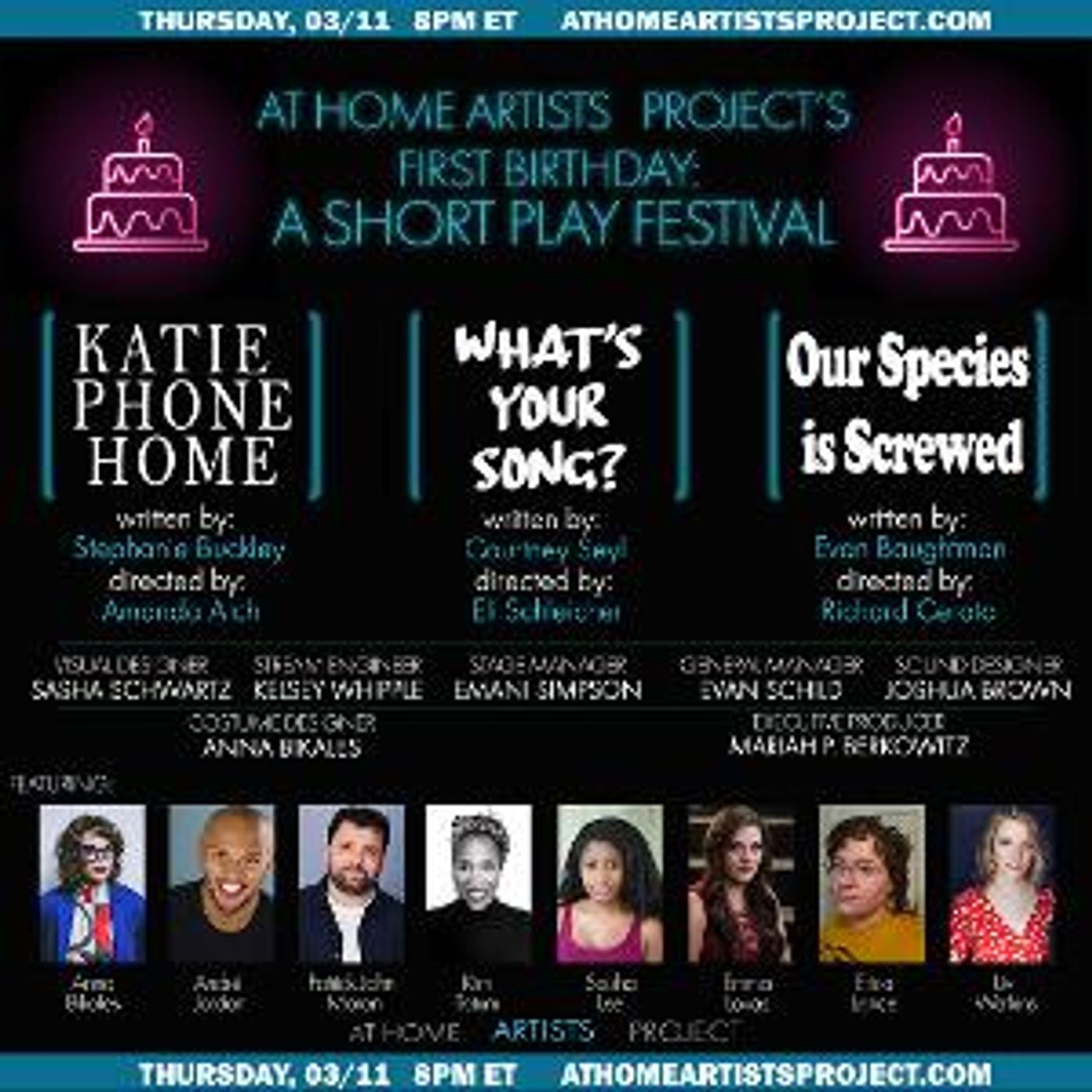 At Home Artists Project Presents FIRST BIRTHDAY: A Short Play Festival  Image