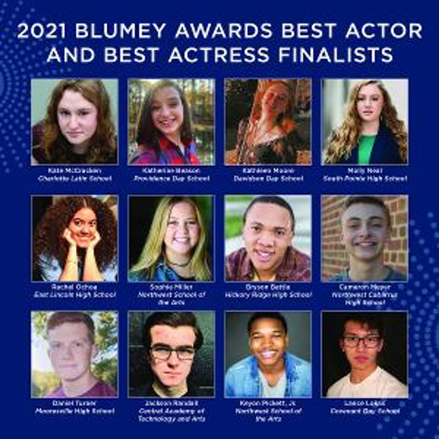 Blumenthal Performing Arts Announces The 2021 Blumey Awards Best Actor And Best Actress Finalists  Image