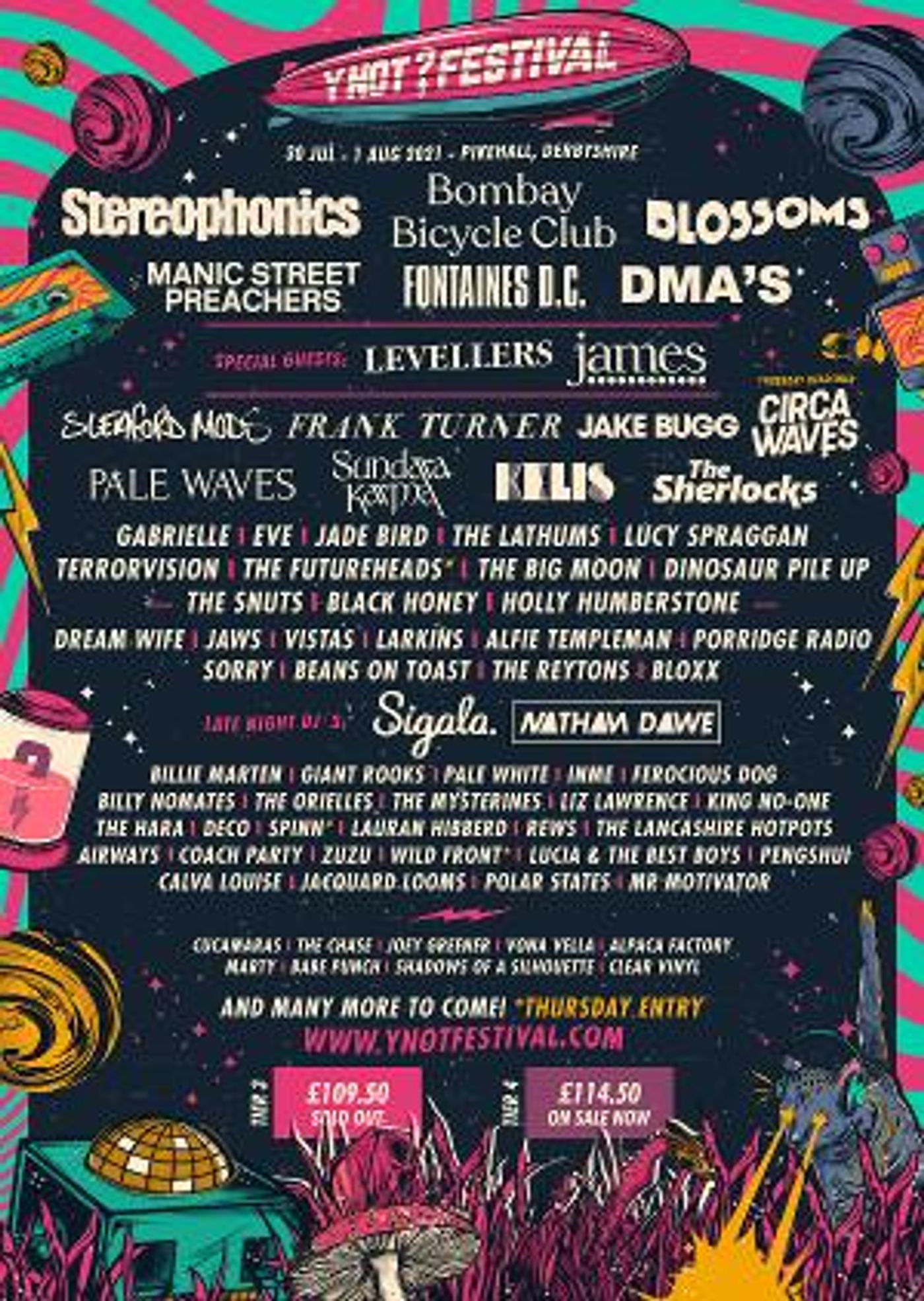 Stereophonics, Bombay Bicycle Club, Blossoms, Kelis and More Announced for Y NOT FESTIVAL 2021 LINE UP  Image