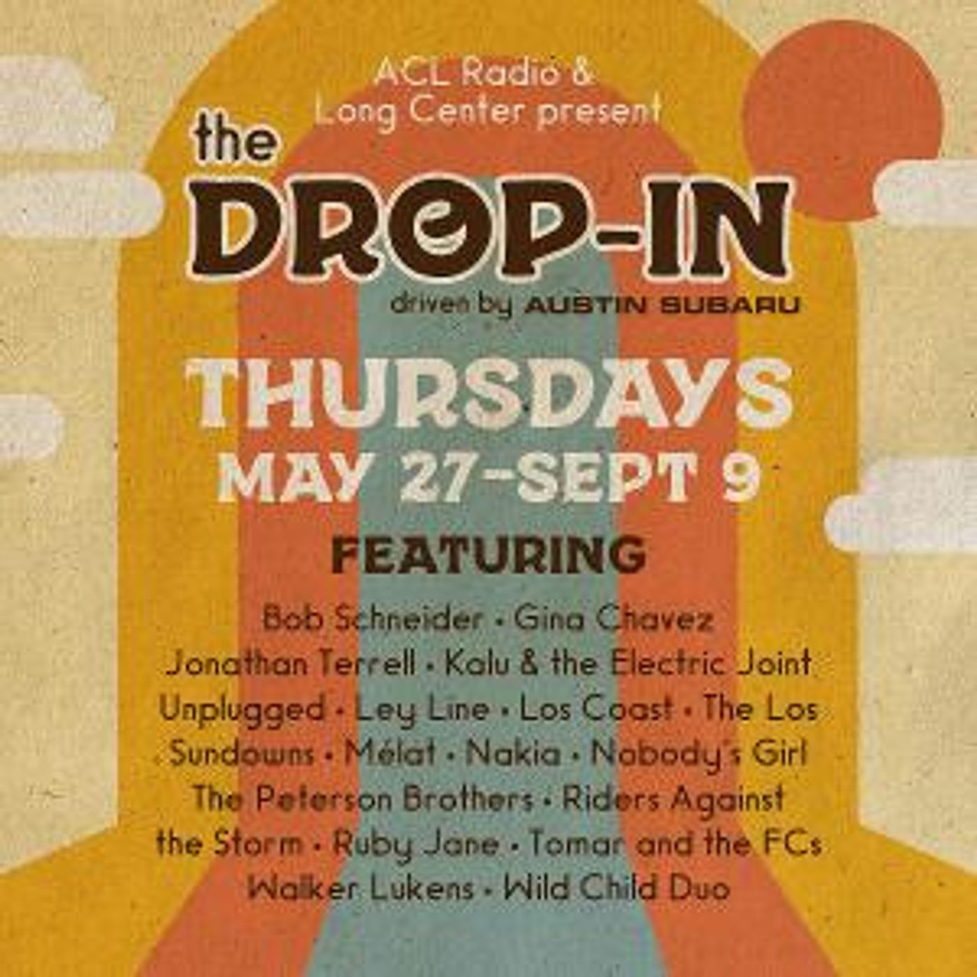Long Center & ACL Radio Announce Artist Lineup For THE DROP-IN Free Summer Concert Series  Image