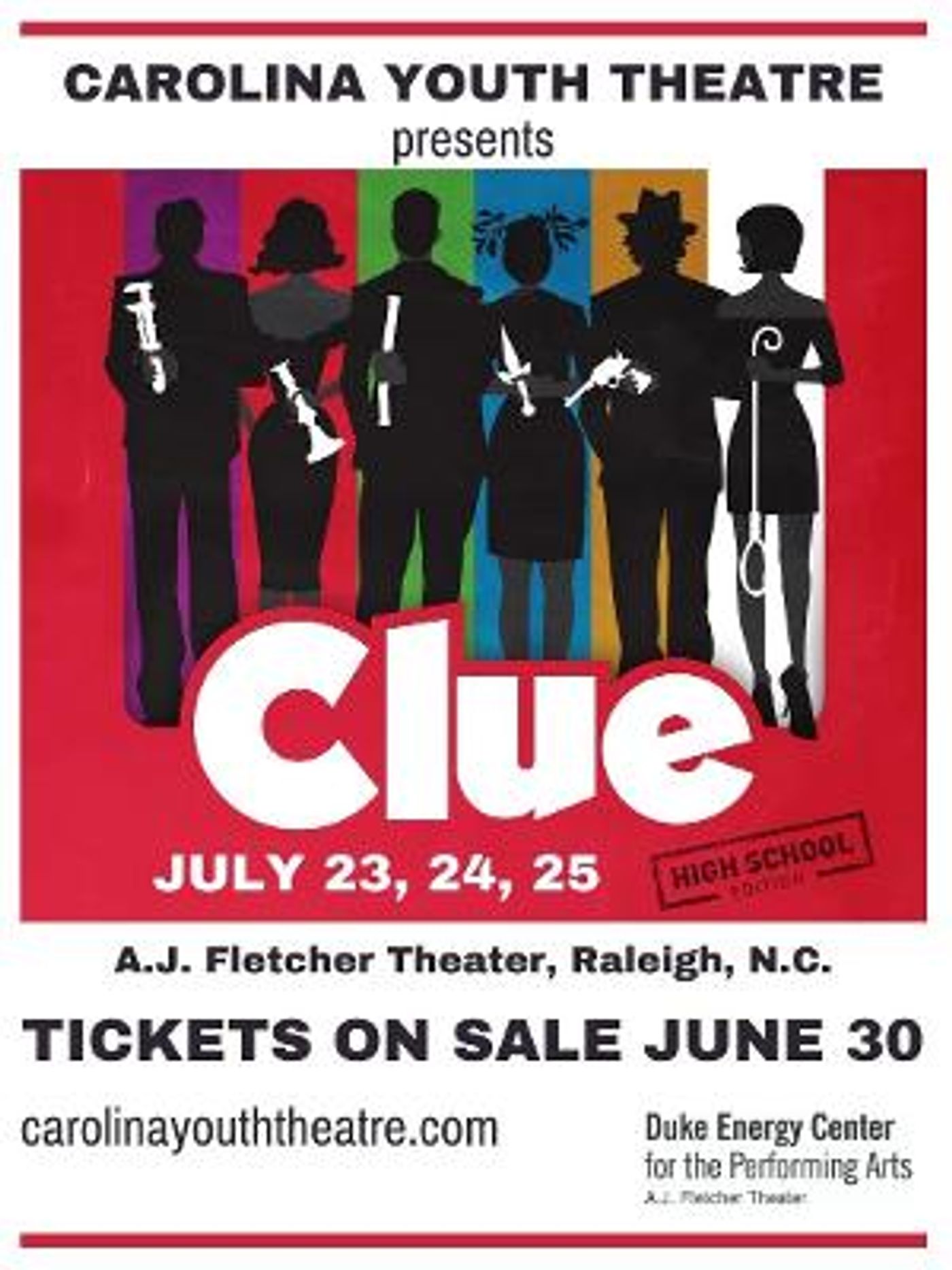 Carolina Youth Theatre Will Return To The Stage This Summer With CLUE  Image