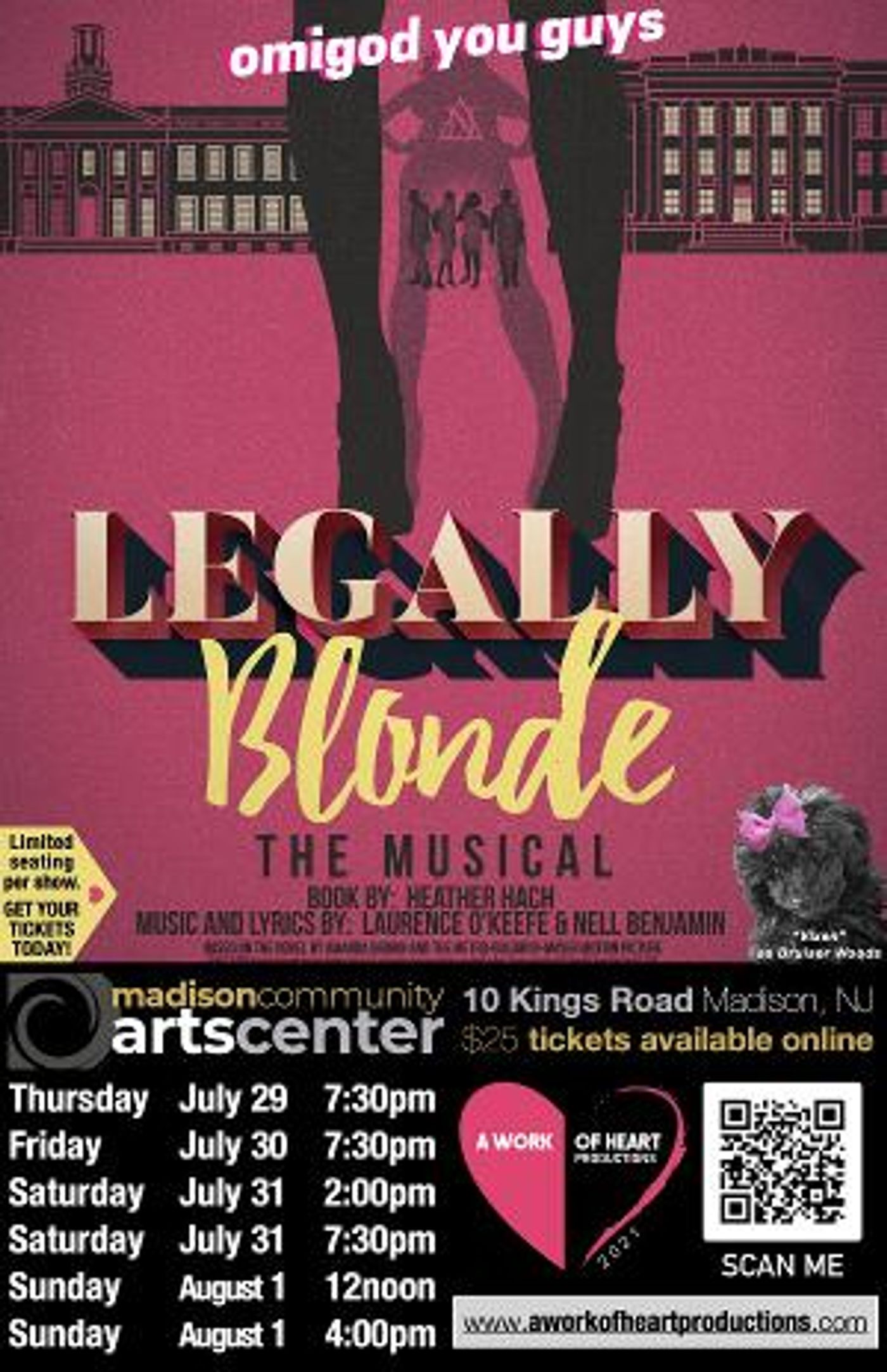 LEGALLY BLONDE THE MUSICAL to Open at Madison Community Arts Center in July  Image