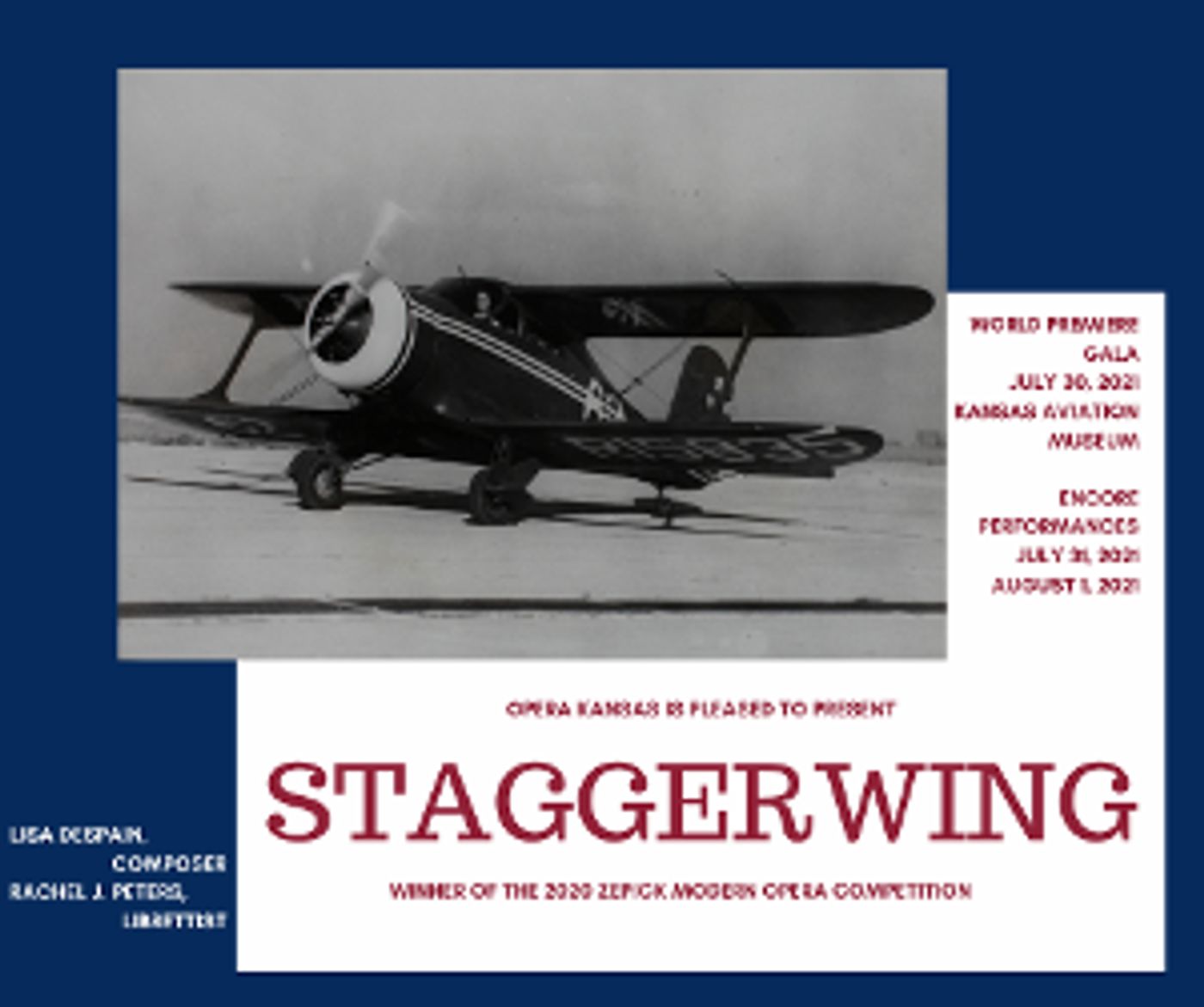 Opera Kansas Announces World Premiere Of STAGGERWING At Kansas Aviation Museum  Image