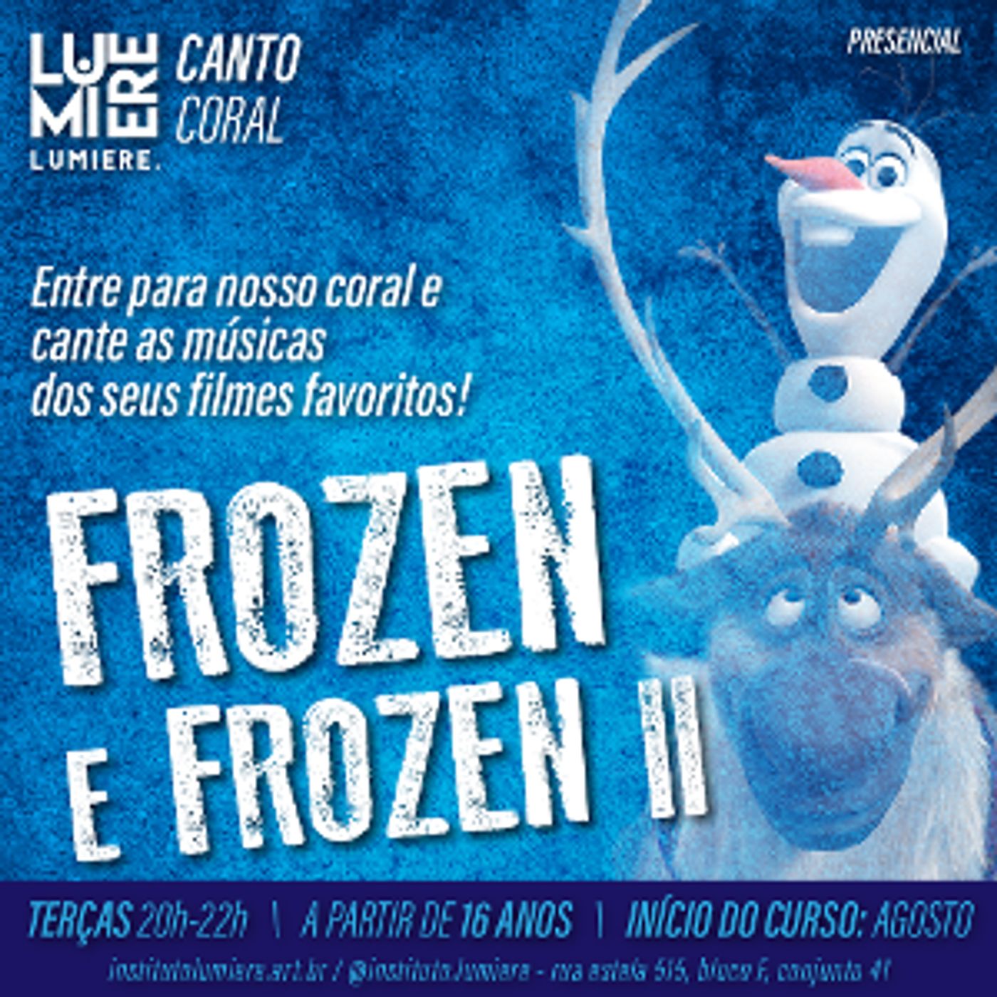 Canto Coral Com FROZEN E FROZEN II No Instituto Lumiere  Image