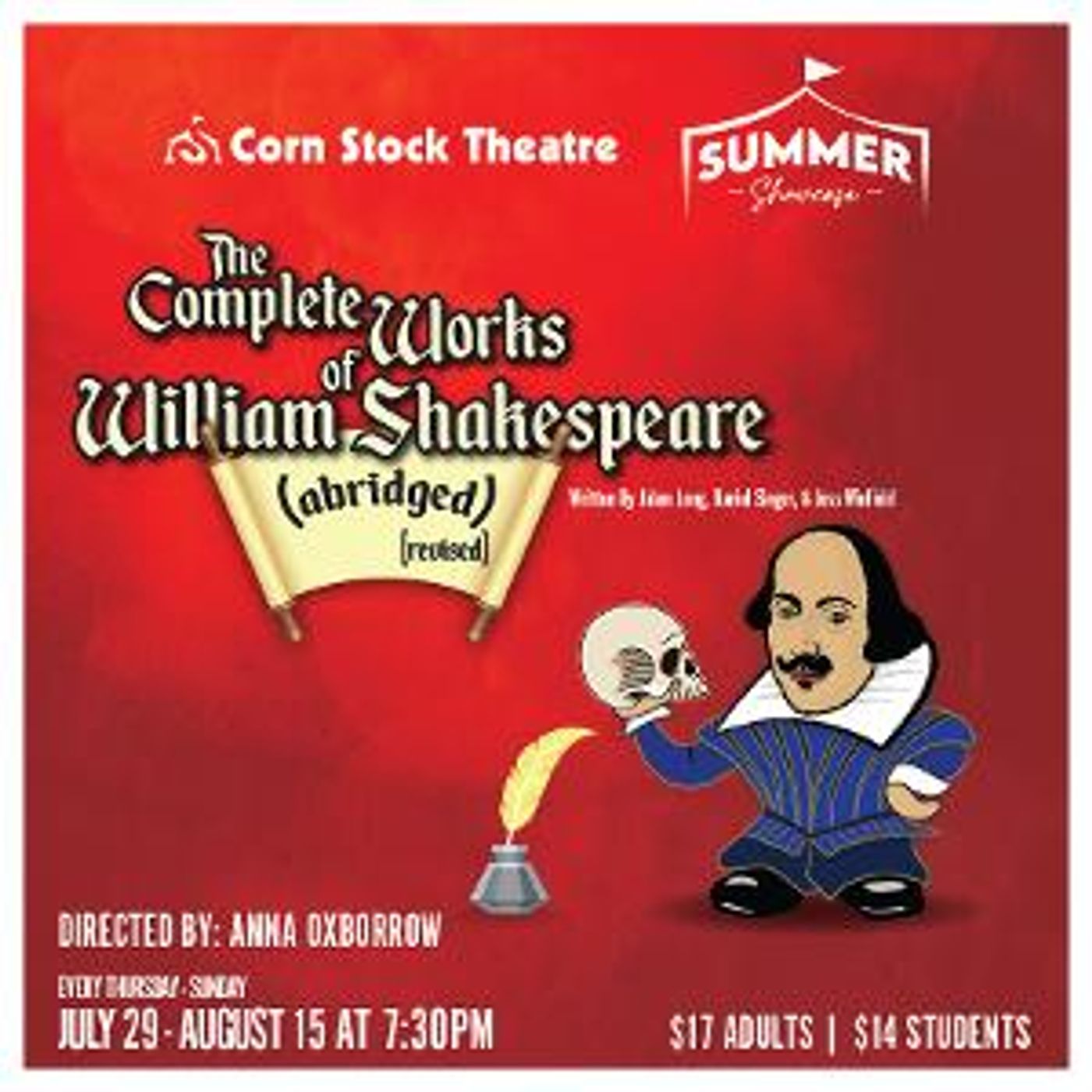 Corn Stock Theatre Presents THE COMPLETE WORKS OF WILLIAM SHAKESPEARE (ABRIDGED) [REVISED]  Image