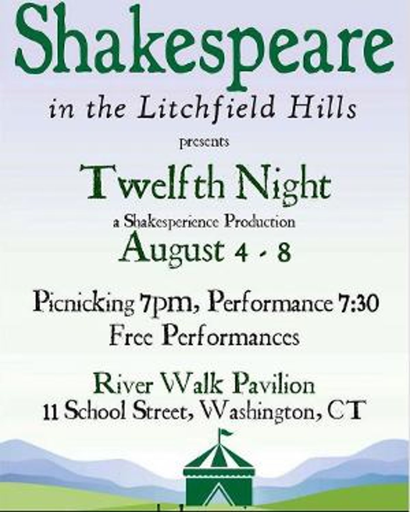 Shakespeare in the Litchfield Hills Presents TWELFTH NIGHT  Image