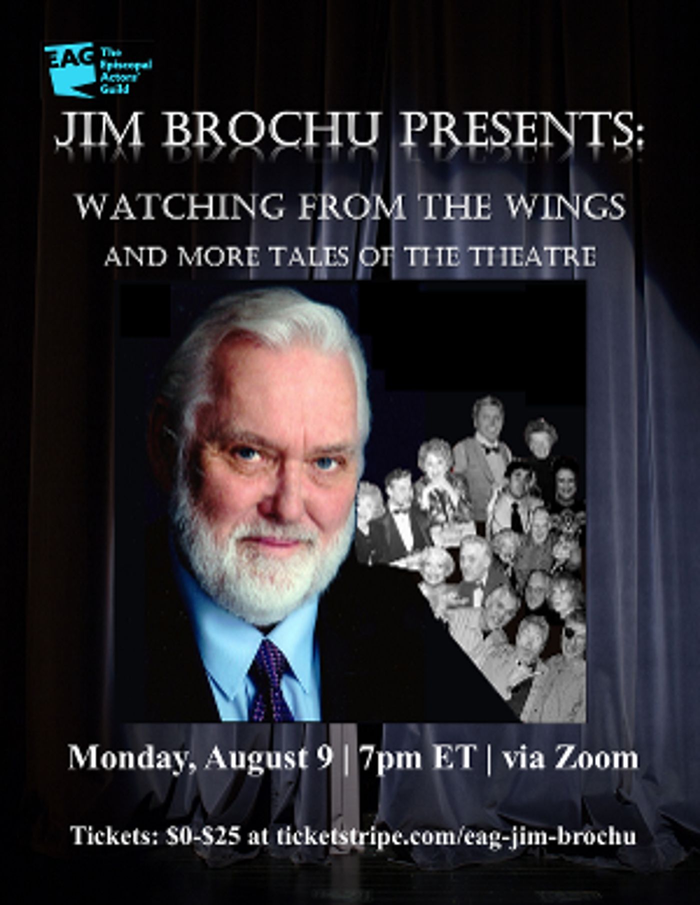 Jim Brochu Presents WATCHING FROM THE WINGS AND MORE TALES OF THE THEATRE  Image