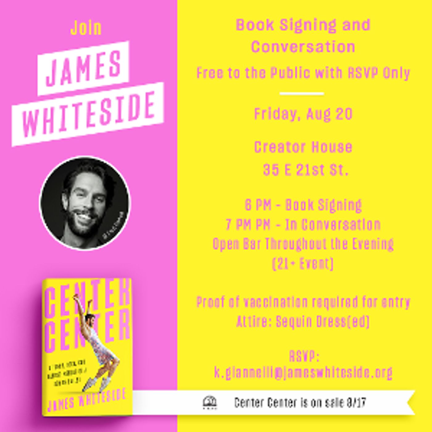 James Whiteside Invites Fans To Free Book Launch Event, August 20  Image