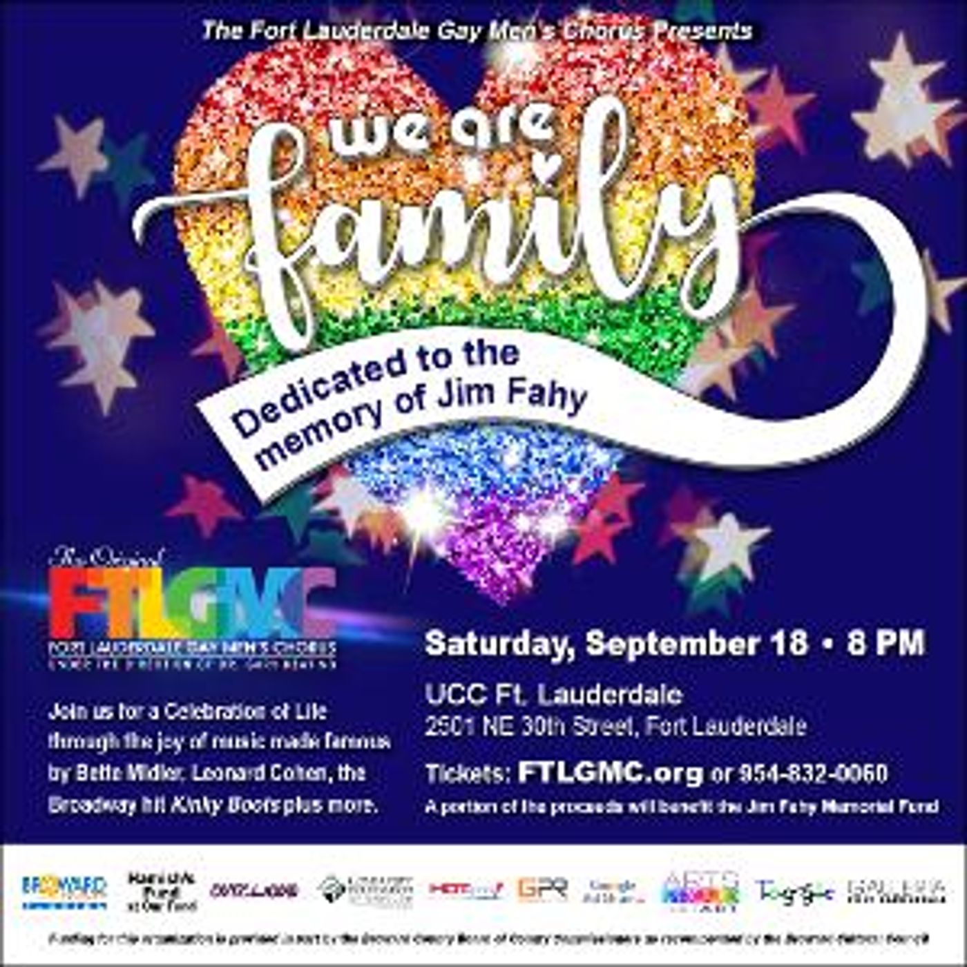 Fort Lauderdale Gay Men's Chorus Presents WE ARE FAMILY (DEDICATED TO THE MEMORY OF JIM FAHY)  Image