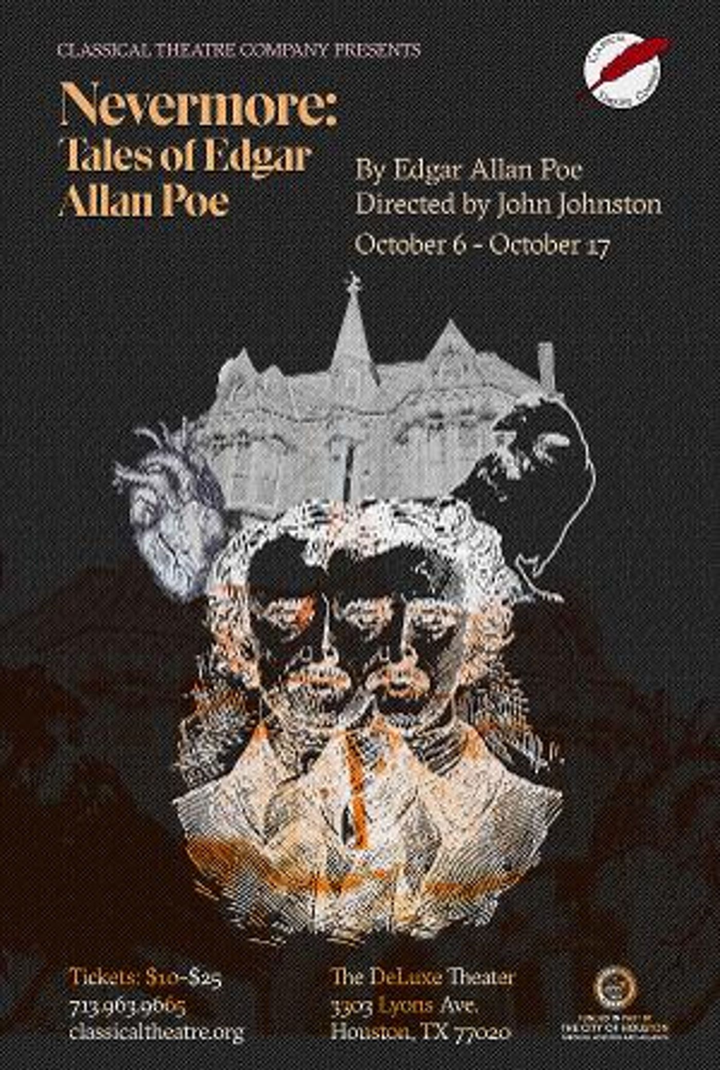 Classical Theatre Company Presents NEVERMORE: TALES OF EDGAR ALLAN POE  Image