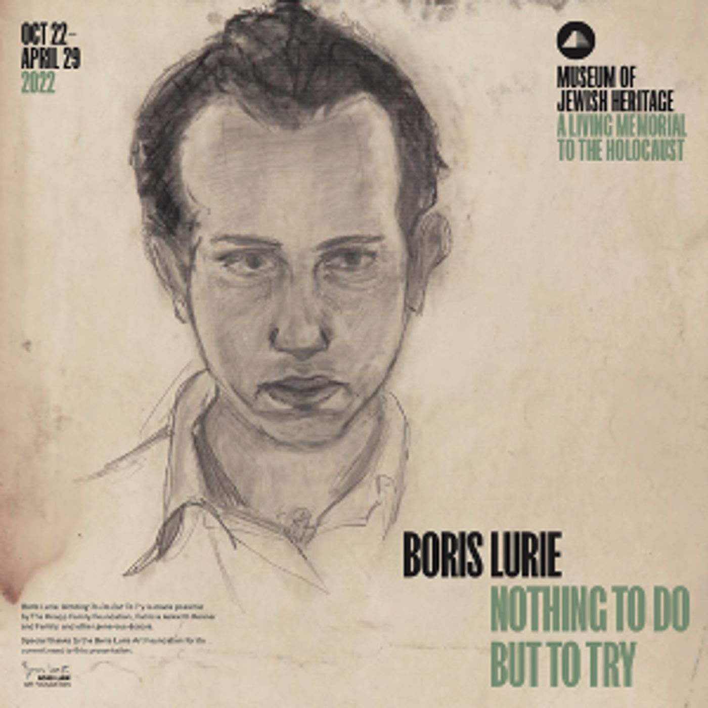 Museum Of Jewish Heritage Announces New Exhibit BORIS LURIE: NOTHING TO DO BUT TO TRY  Image