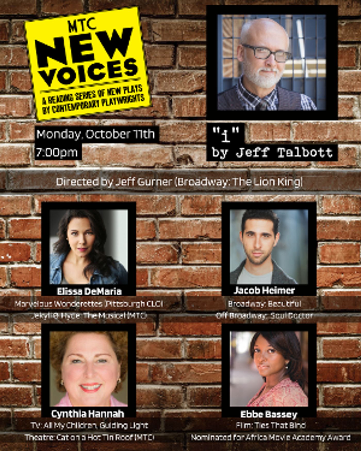 A New Reading Series Begins On Monday Night At MTC  Image