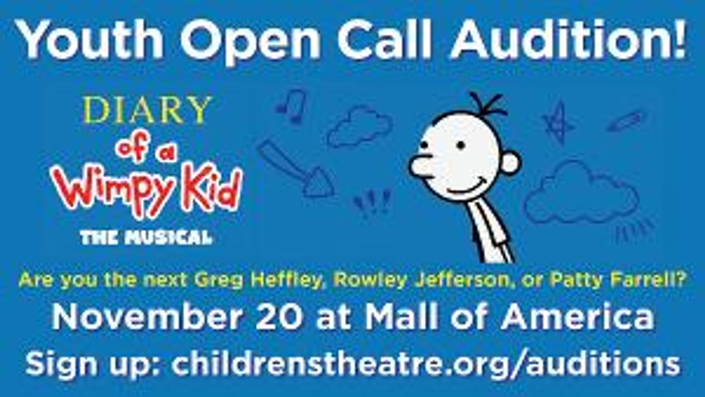 DIARY OF A WIMPY KID The Musical Auditions Announced At Mall Of America, November 20  Image