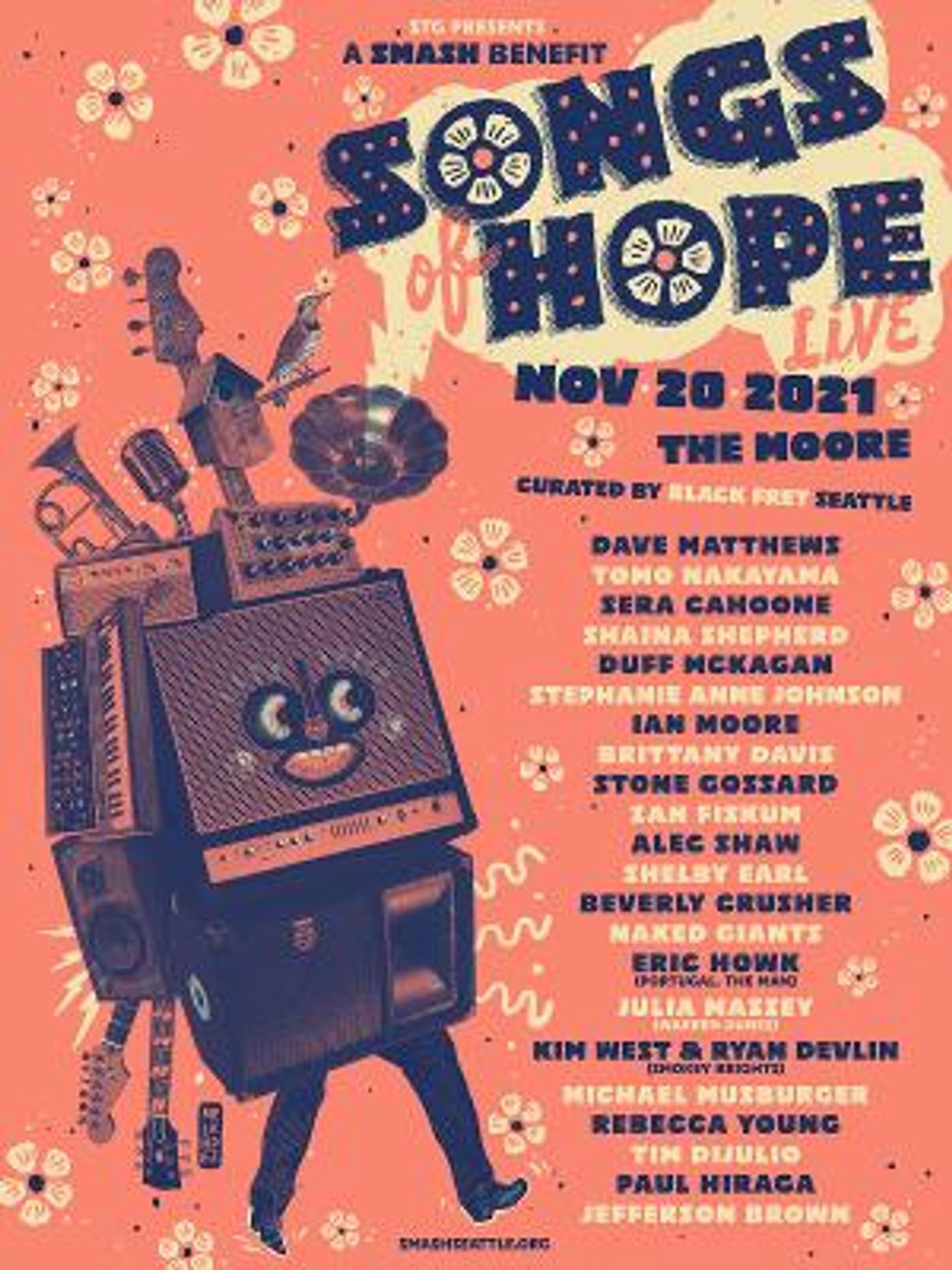 SMASH Benefit at the Moore Theatre Will Be Available On the Amazon Music Streaming Service  Image