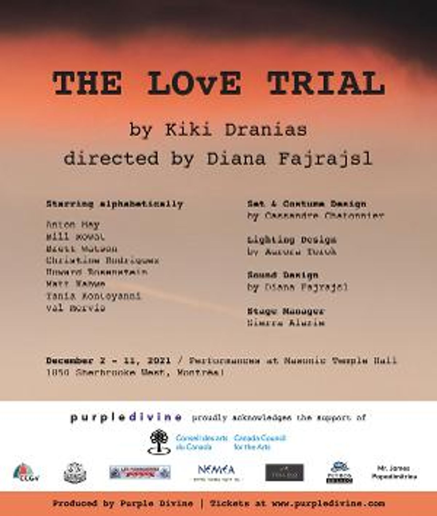 Purple Divine to Present the Premiere of THE LOVE TRIAL  Image