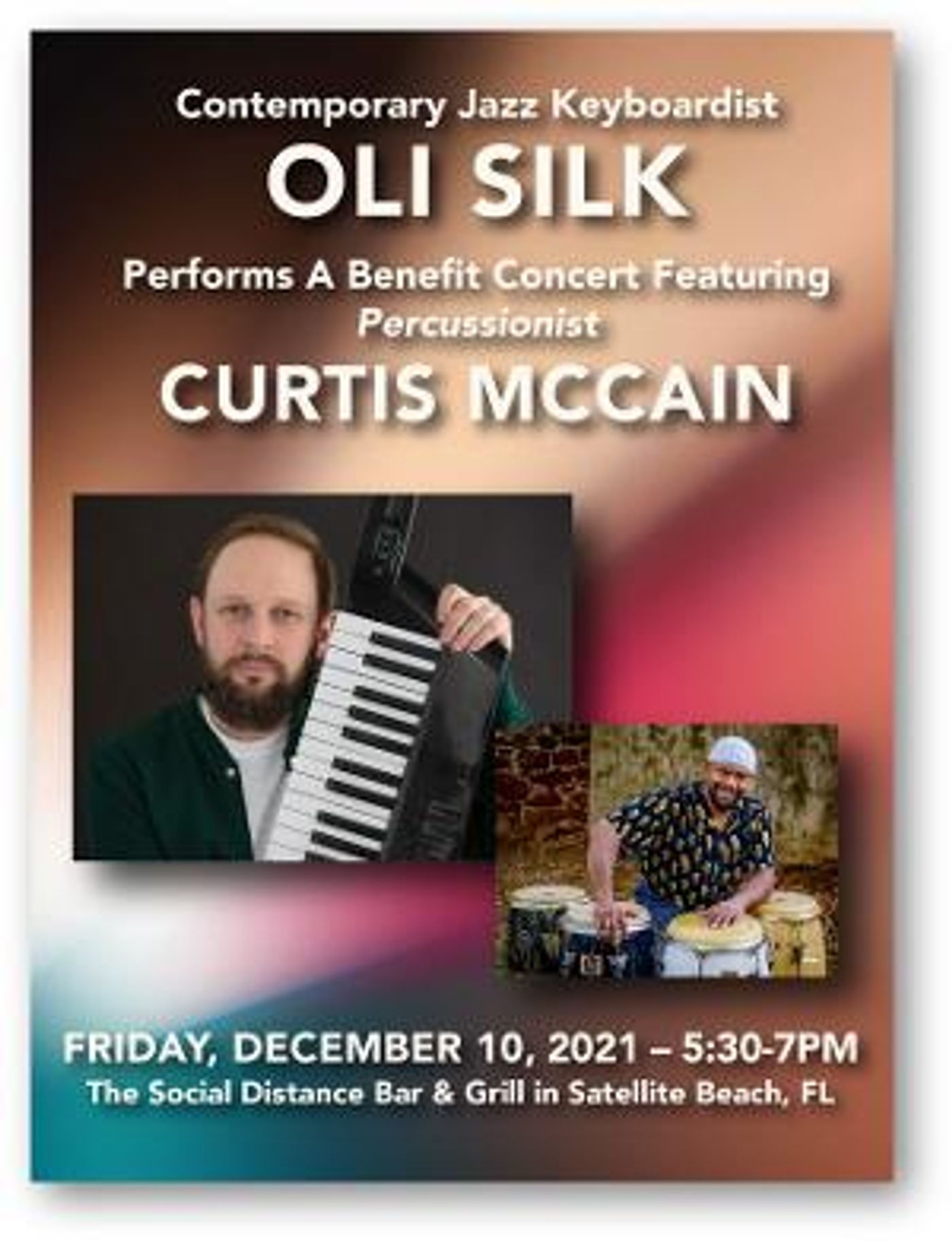 BMG Presents Contemporary Jazz Keyboardist Oli Silk Featuring Percussionist Curtis McCain  Image